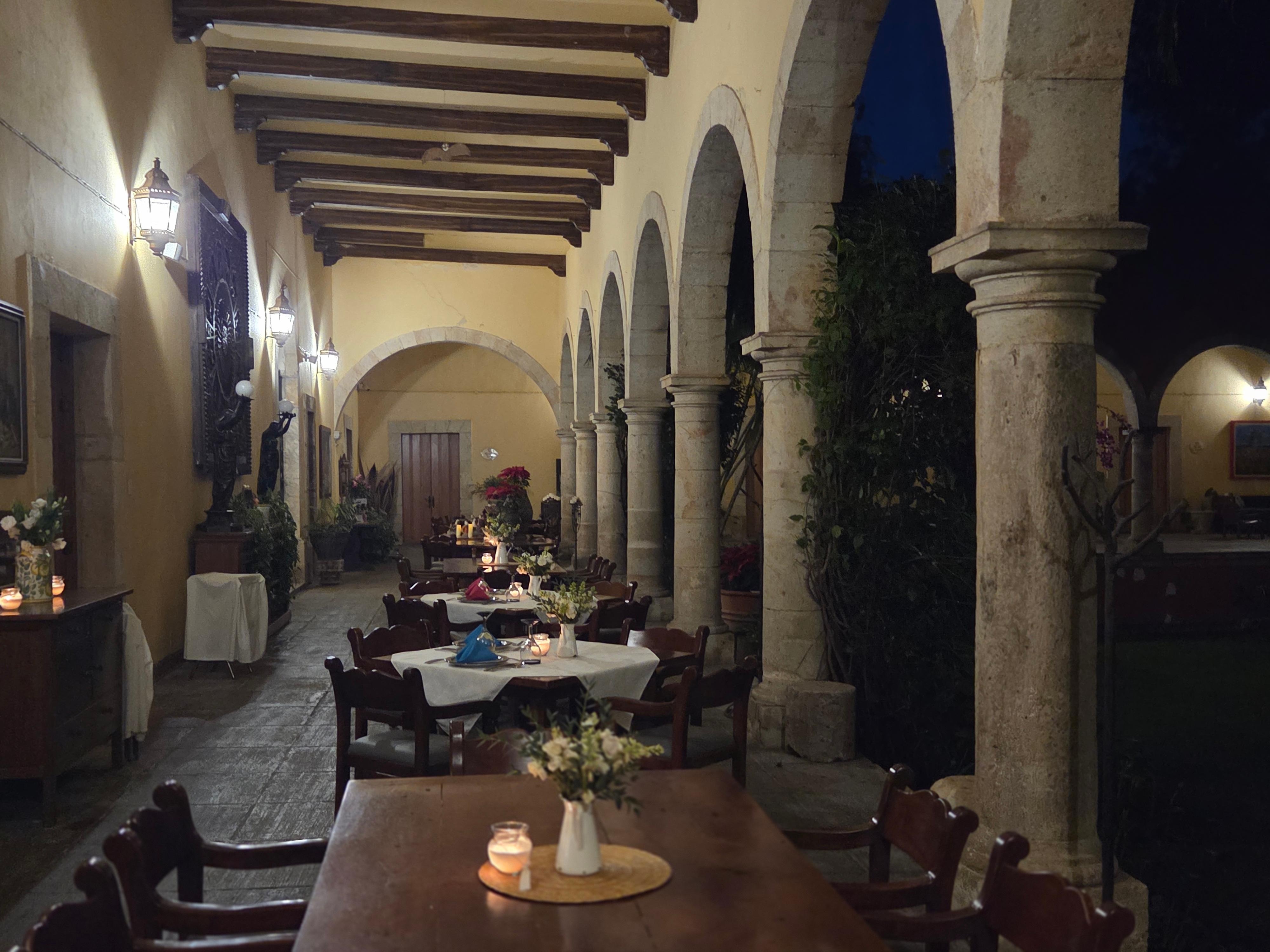 Evening in the hacienda.