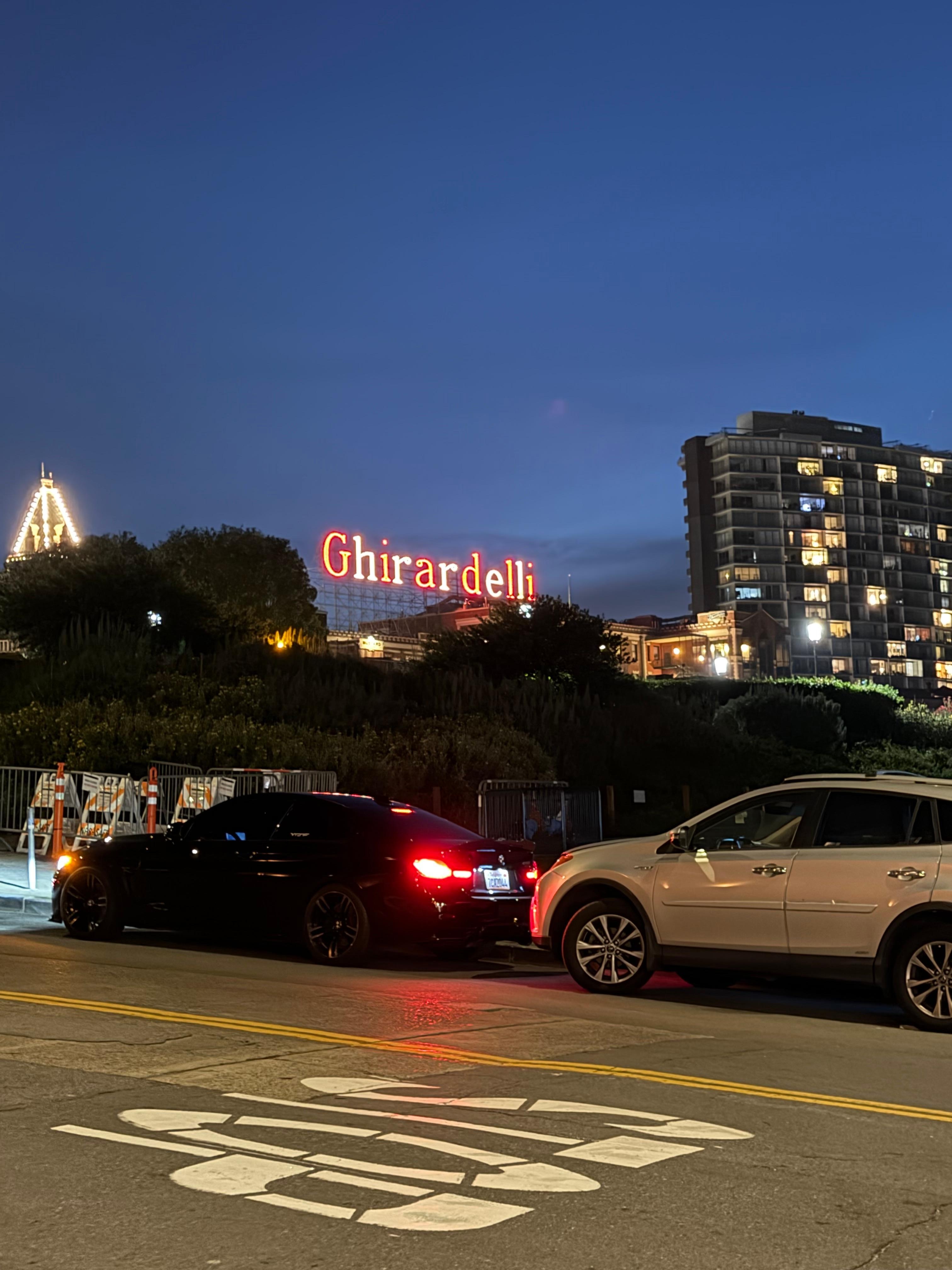 Right outside the hotel is Ghirardelli square 