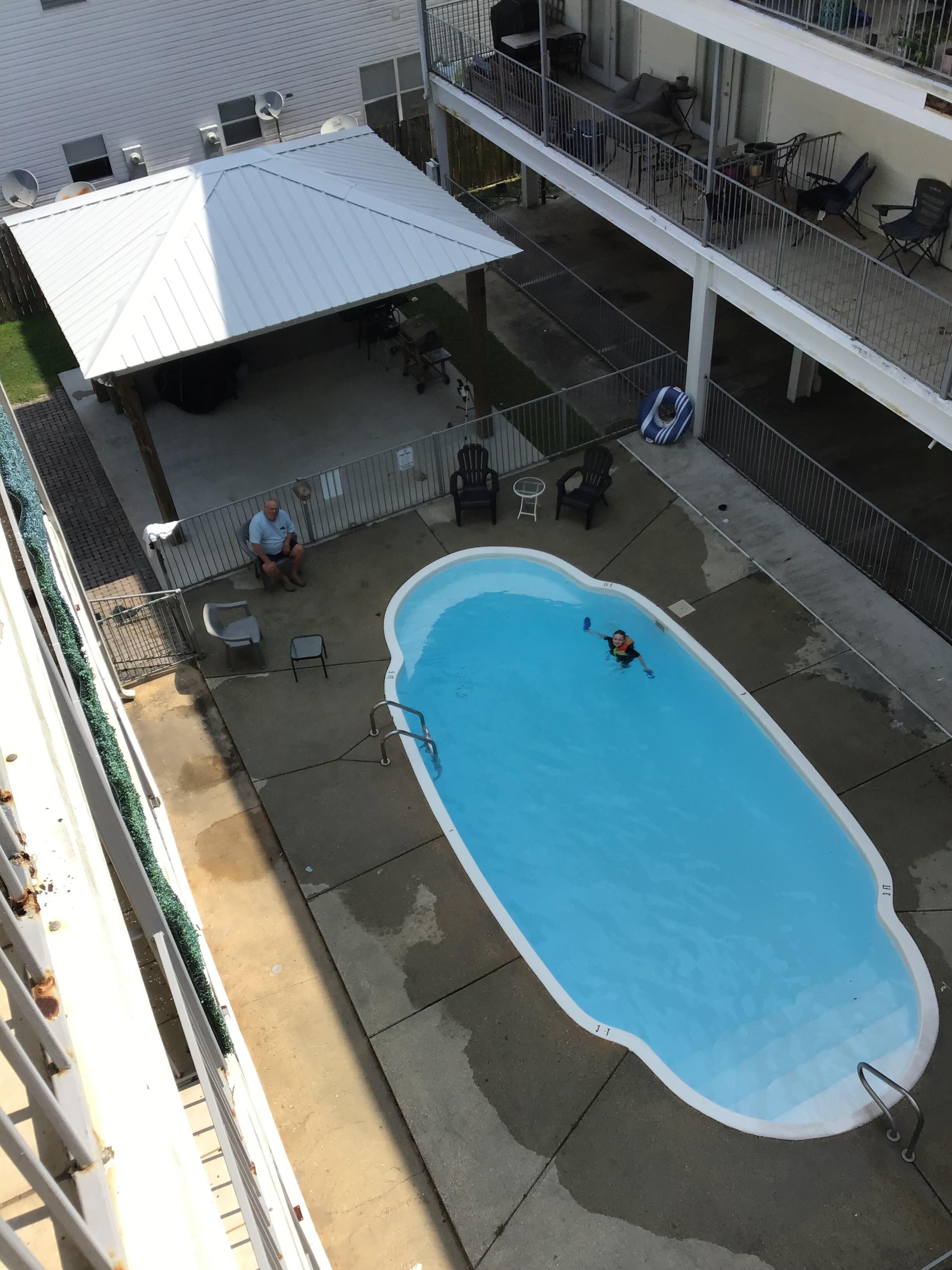 Pool from our condo balcony 