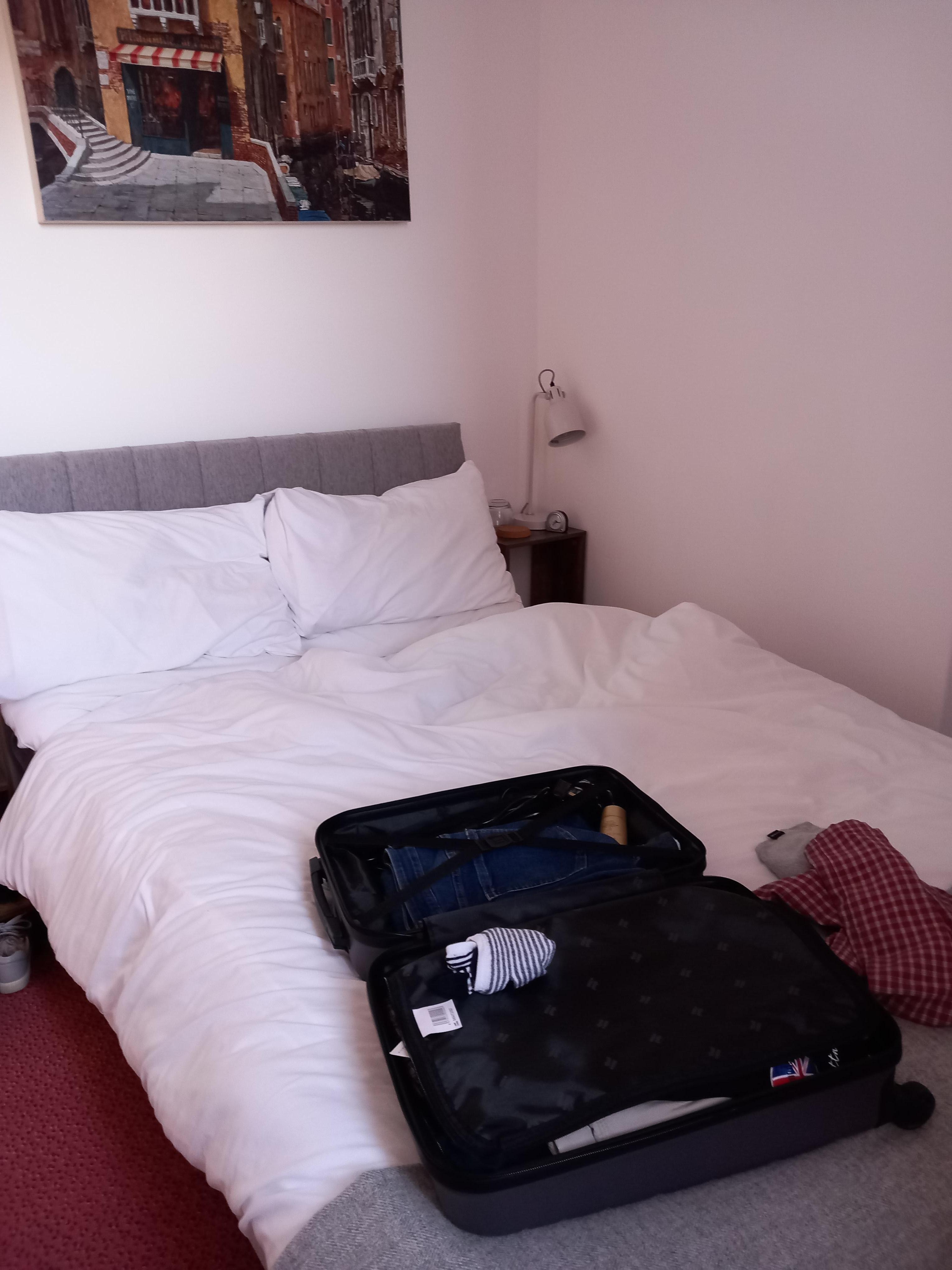 very little room around bed