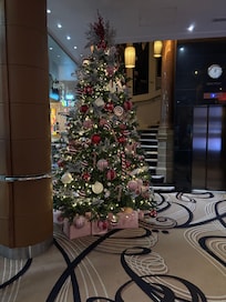 Christmas tree in reception area