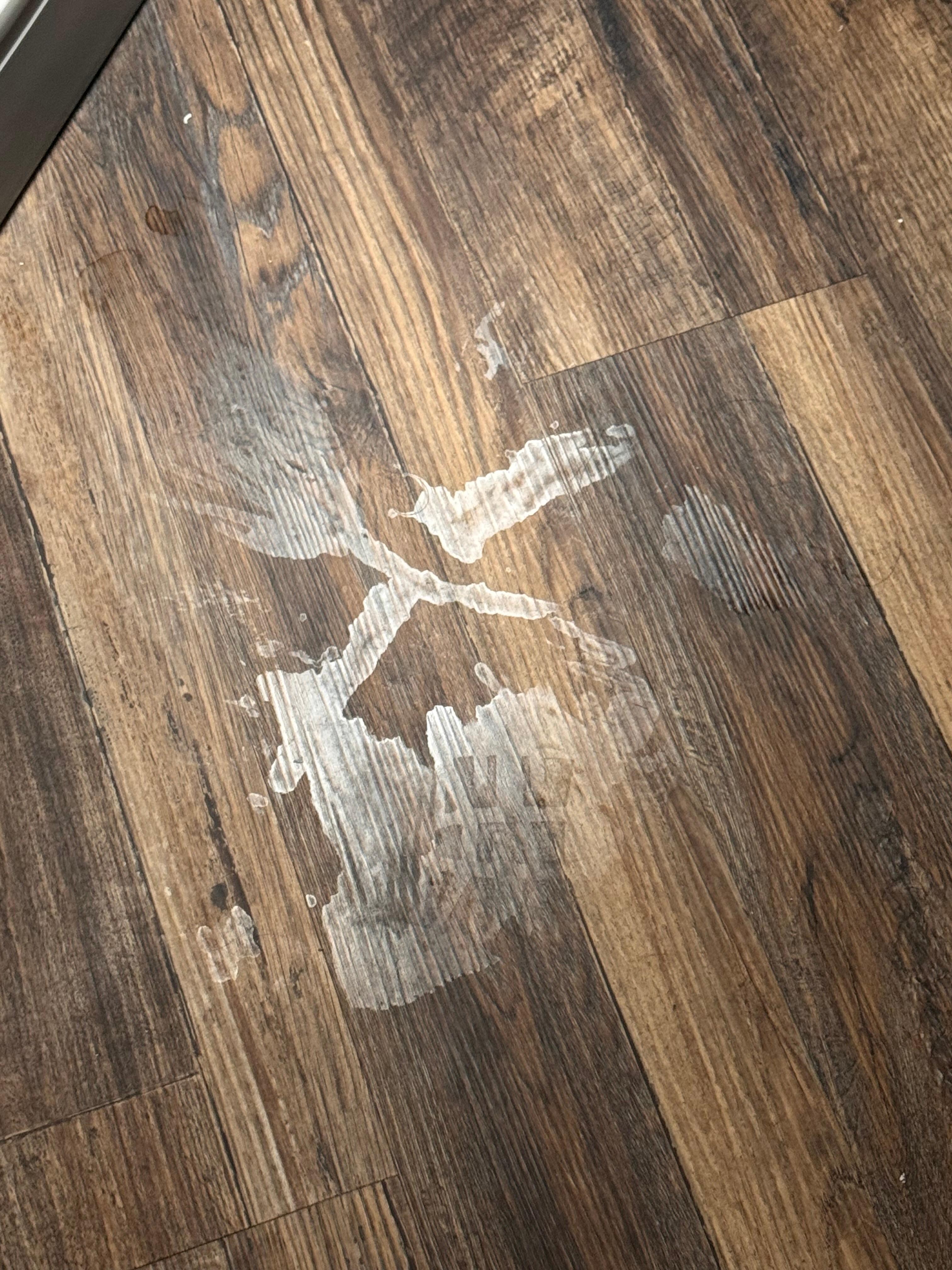 The floor was dirty.