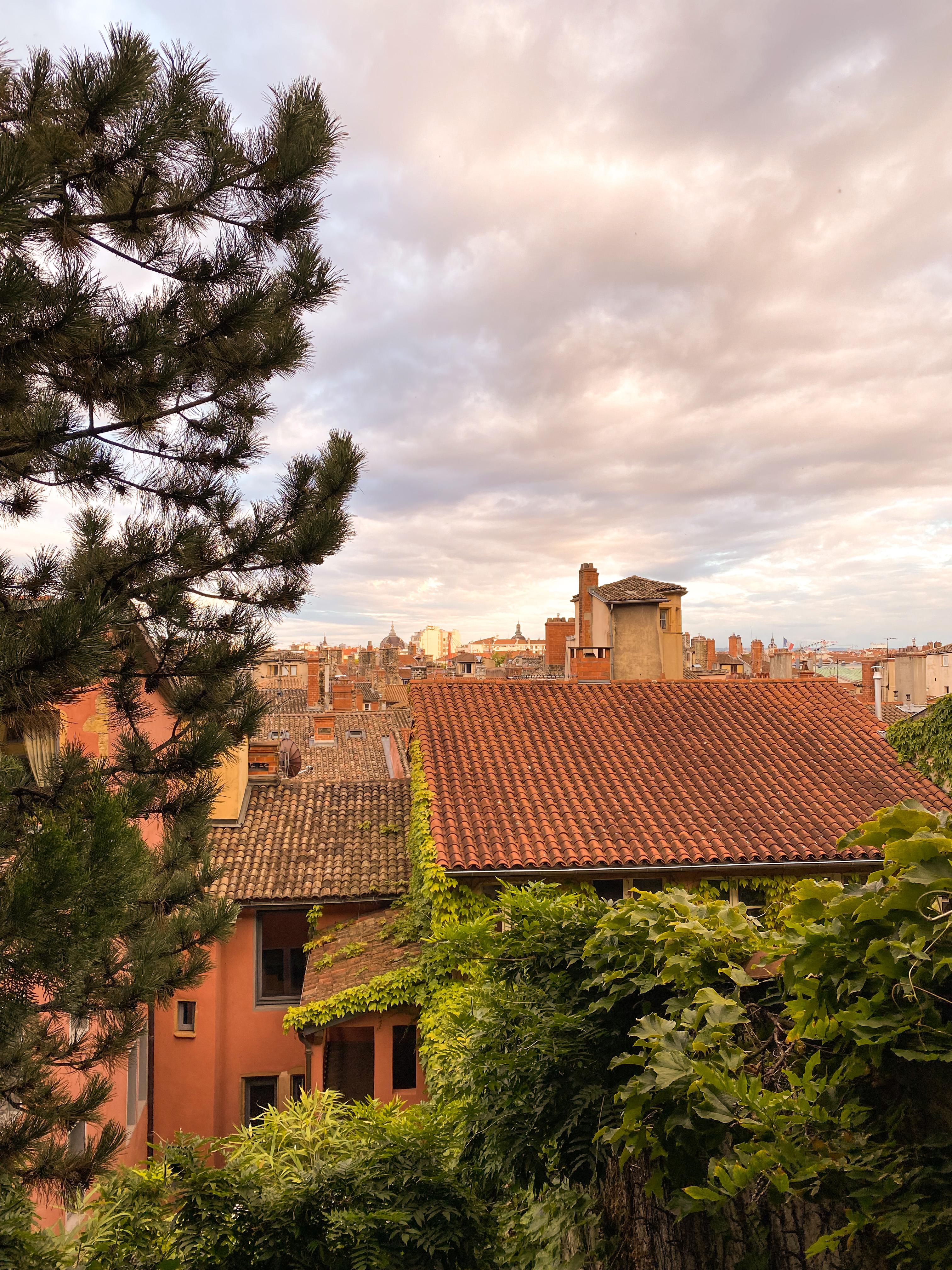 Vue depuis le haut des jardins