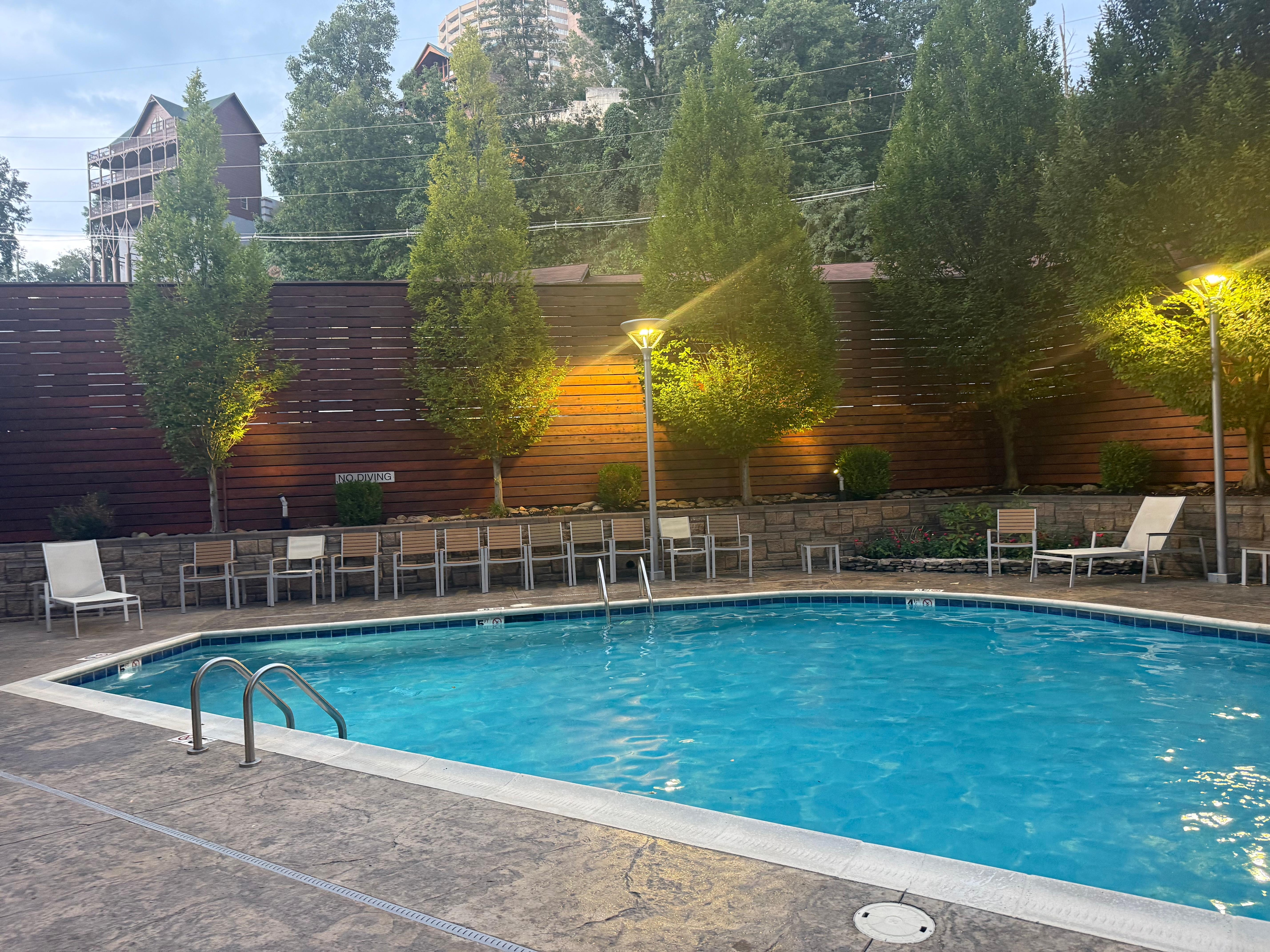 Outdoor pool. Heated and very clean