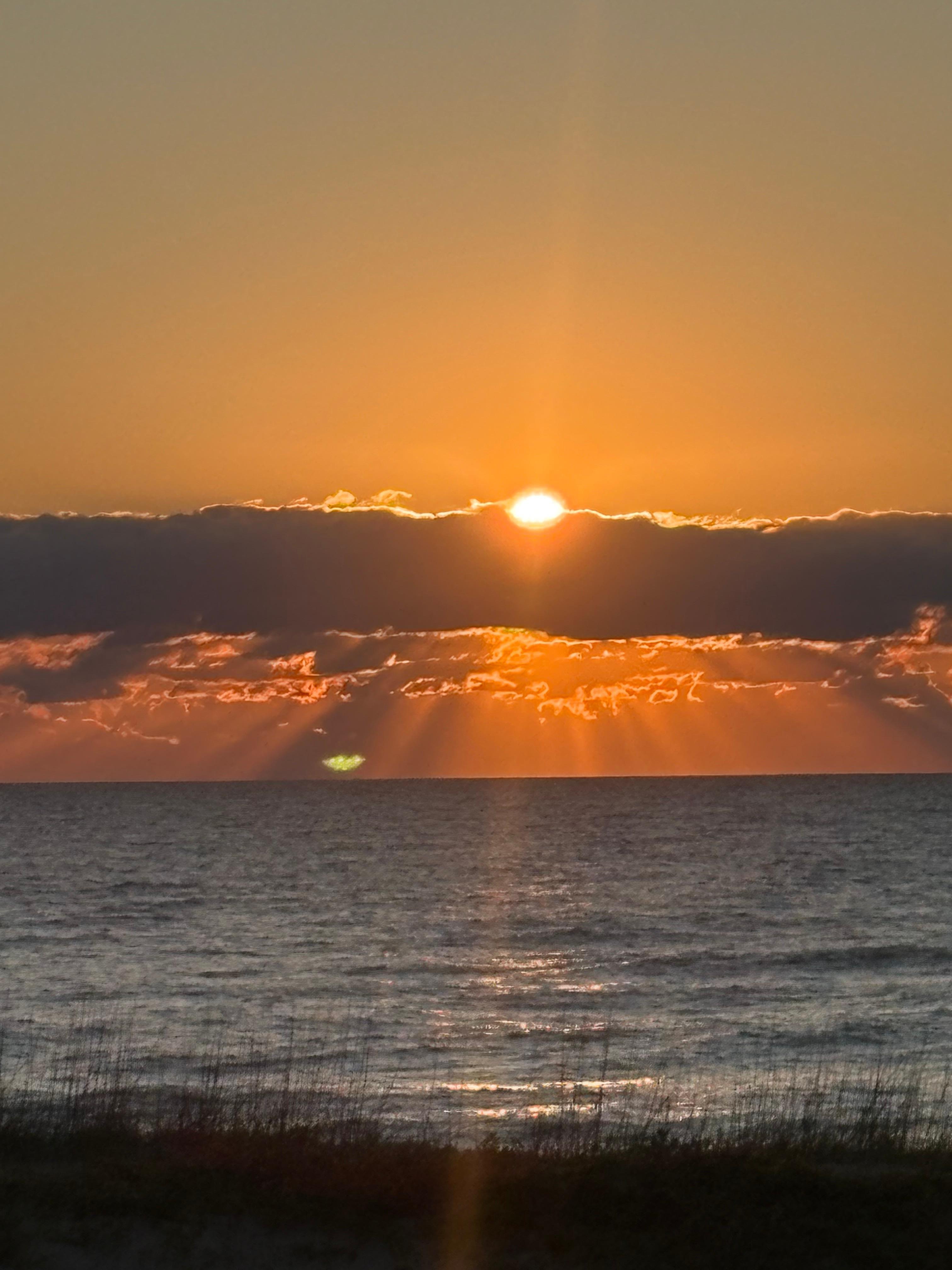 Beautiful sunrise from balcony.