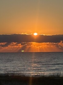 Beautiful sunrise from balcony.