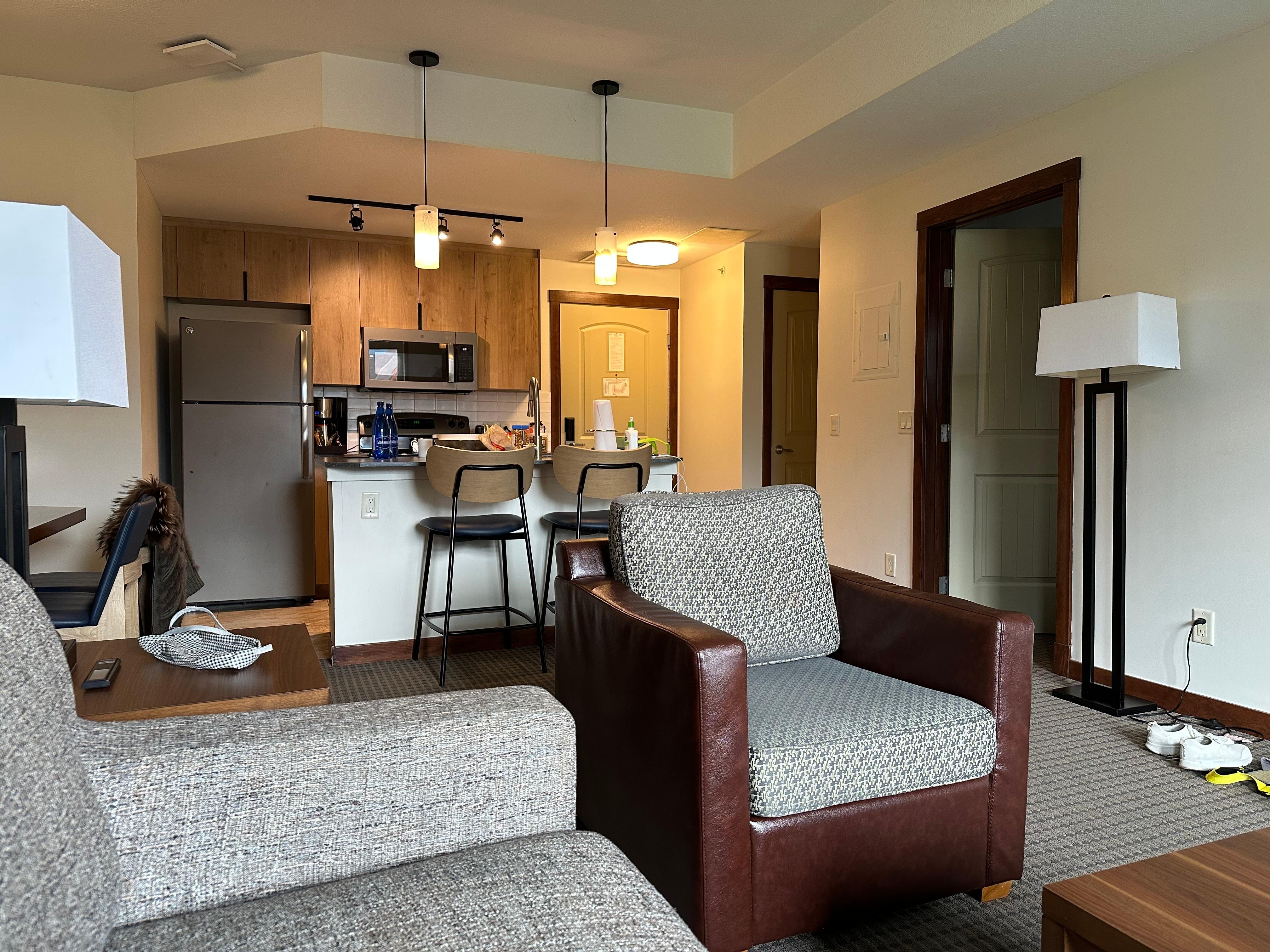 Living room with kitchen