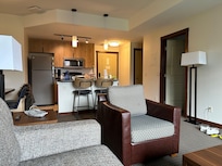 Living room with kitchen