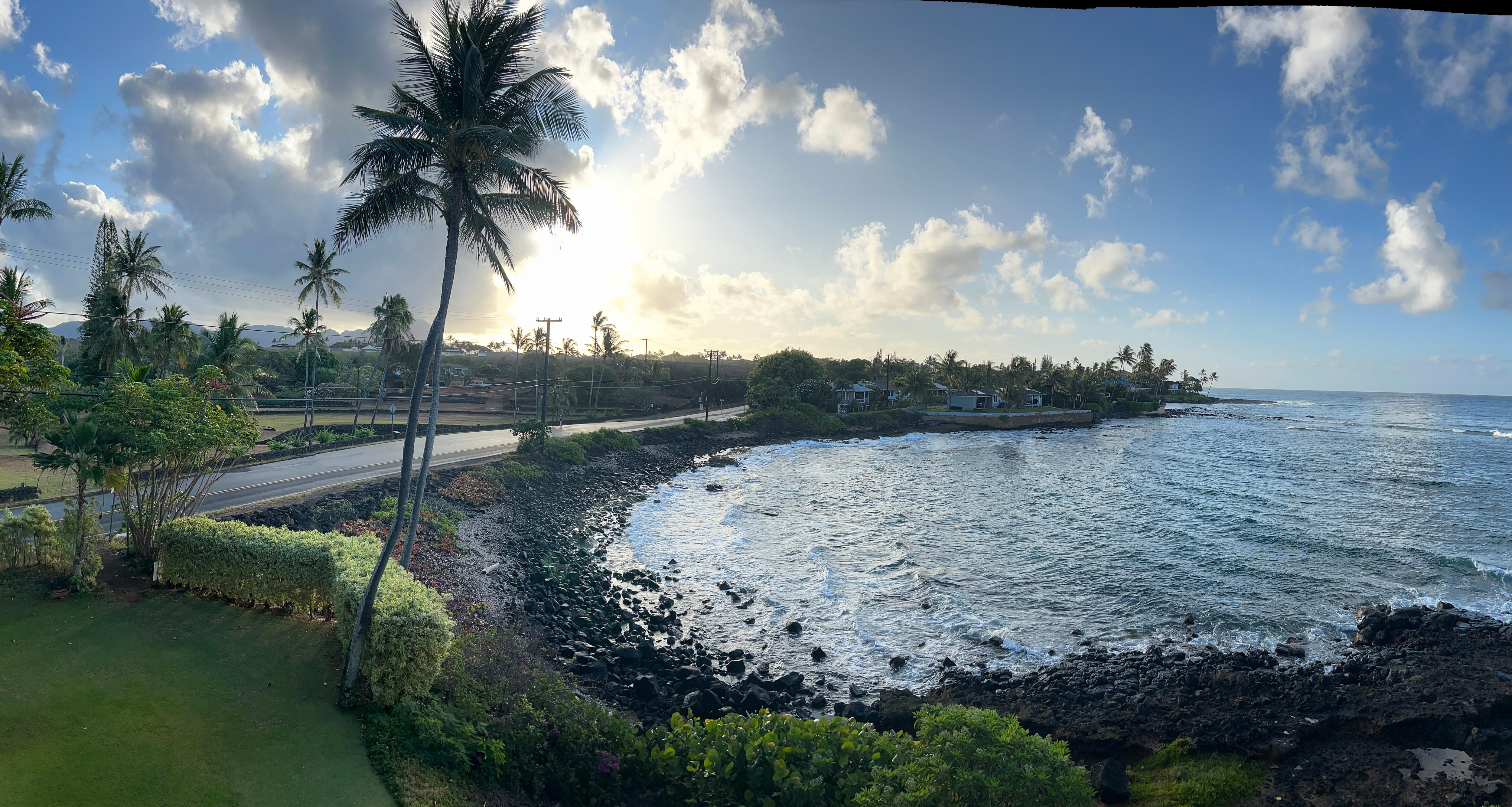 View from the balcony at sunrise