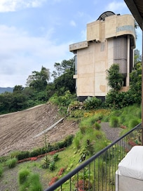 Concrete and tile falling off the exterior