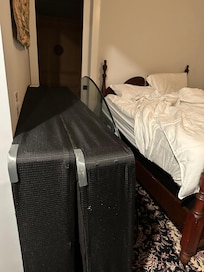 Box springs in bedroom