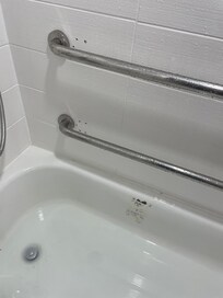 The water wouldn't drain out of the tub from taking a shower. Also hikes in tiles.