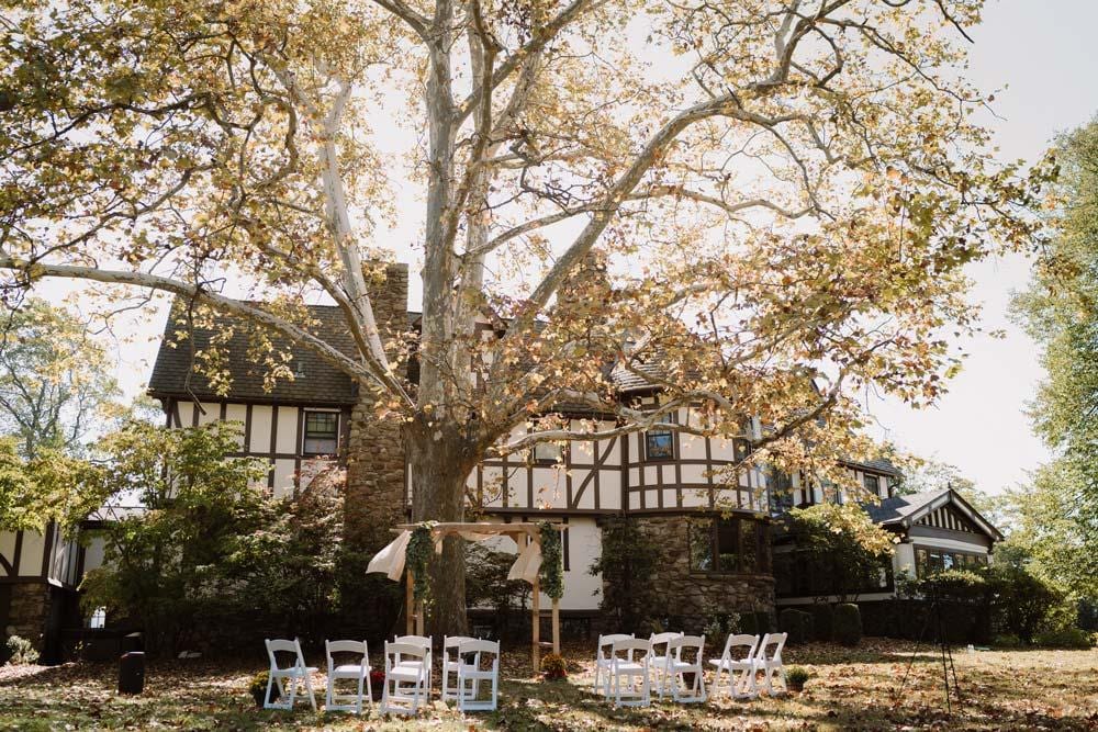 Back of house with ceremony
