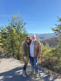 Me and my dad right outside the house.