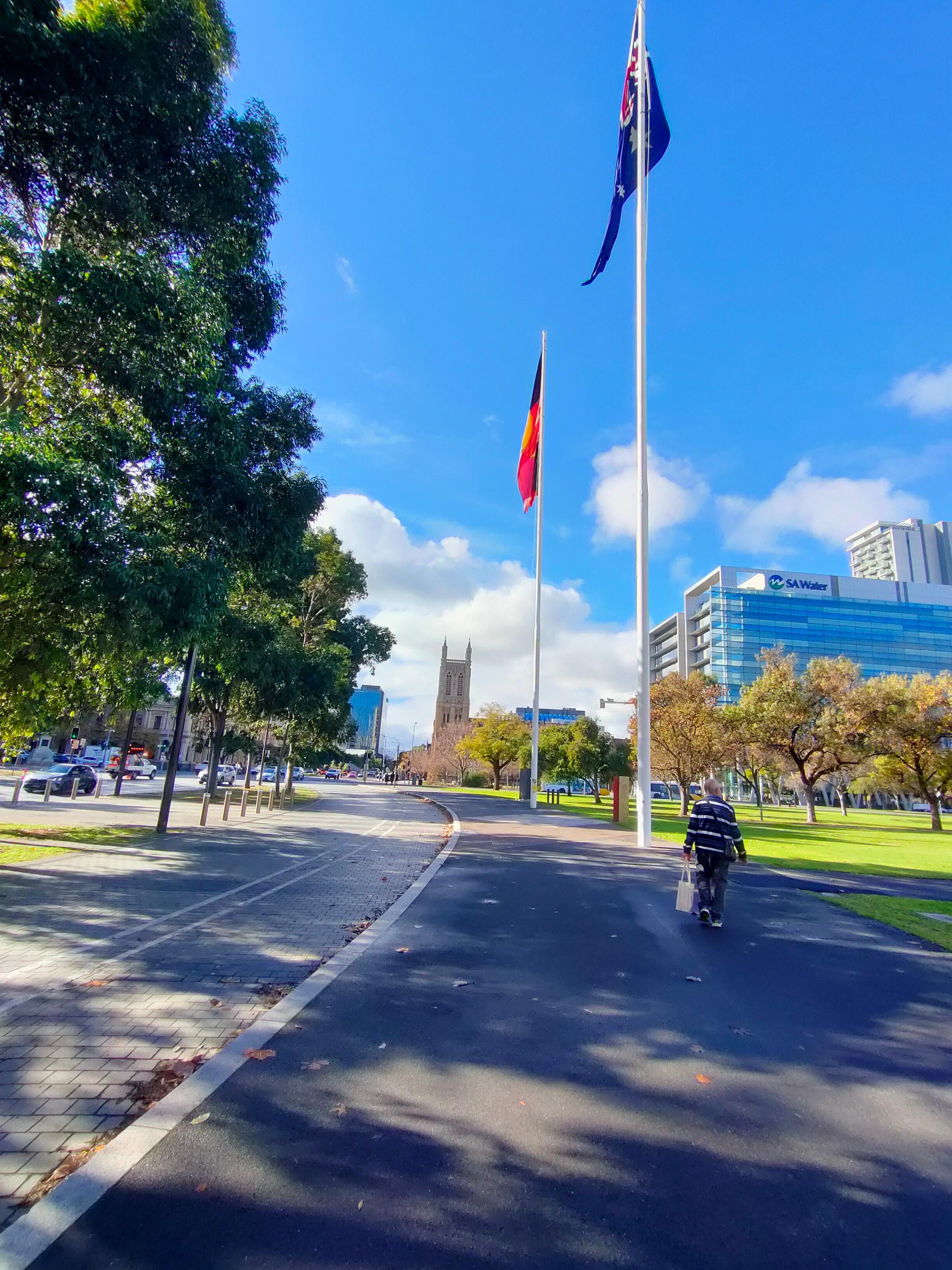 Beautiful walkway across Victoria Square, Tarntanyangga