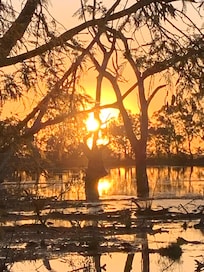 Sunset from out the front