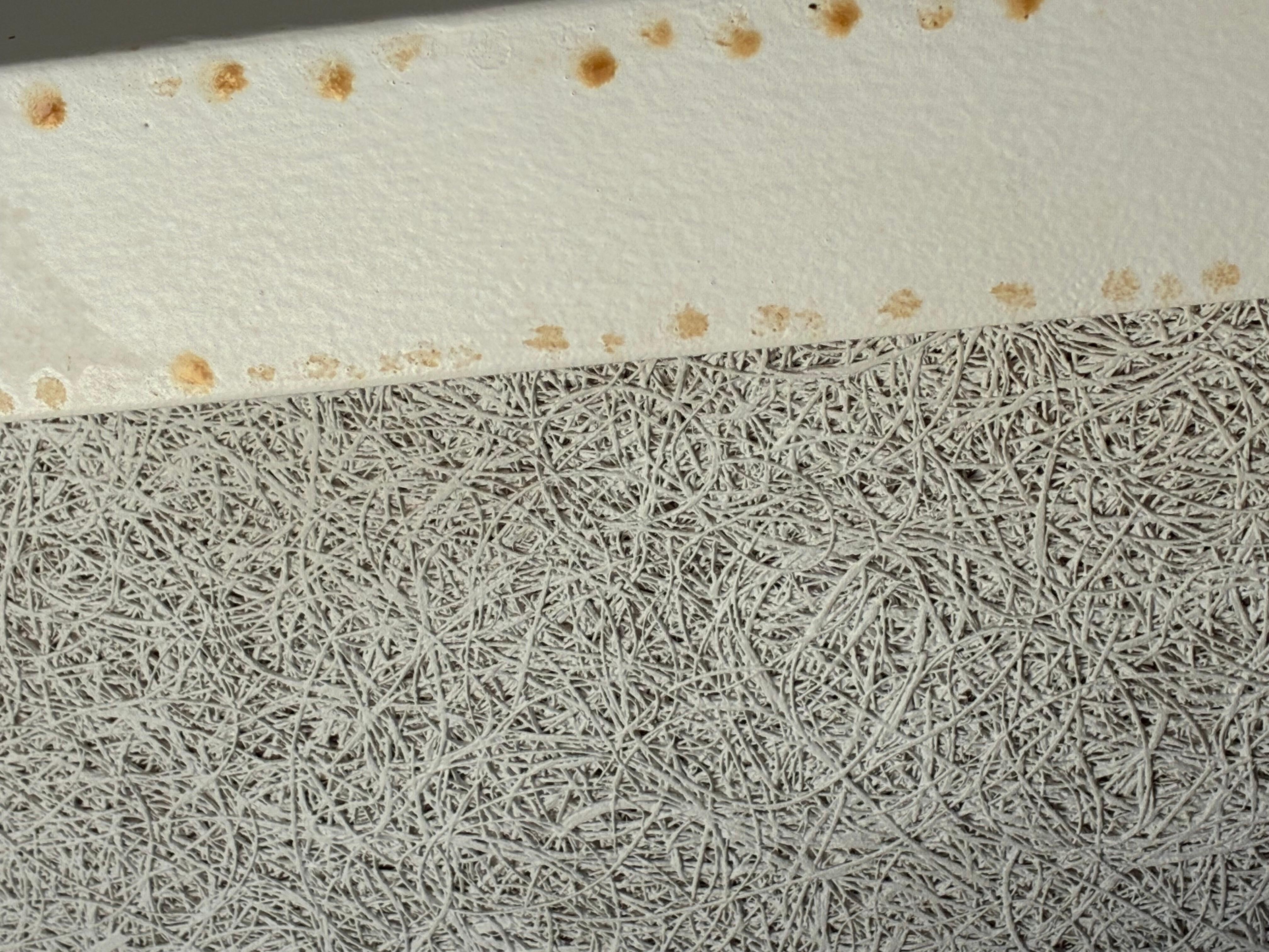 Water spots on ceiling of our room. 