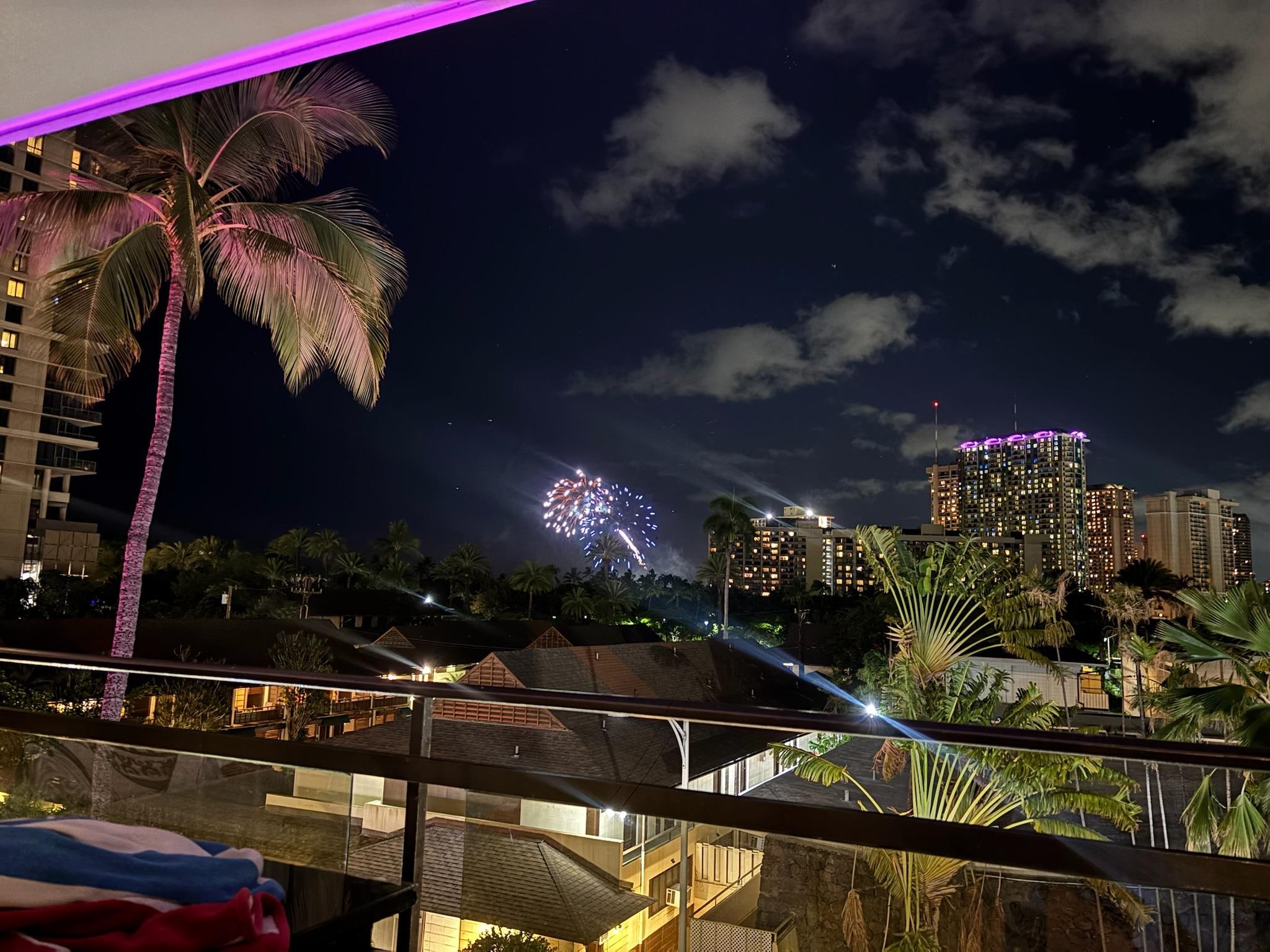 Fireworks from lanai!