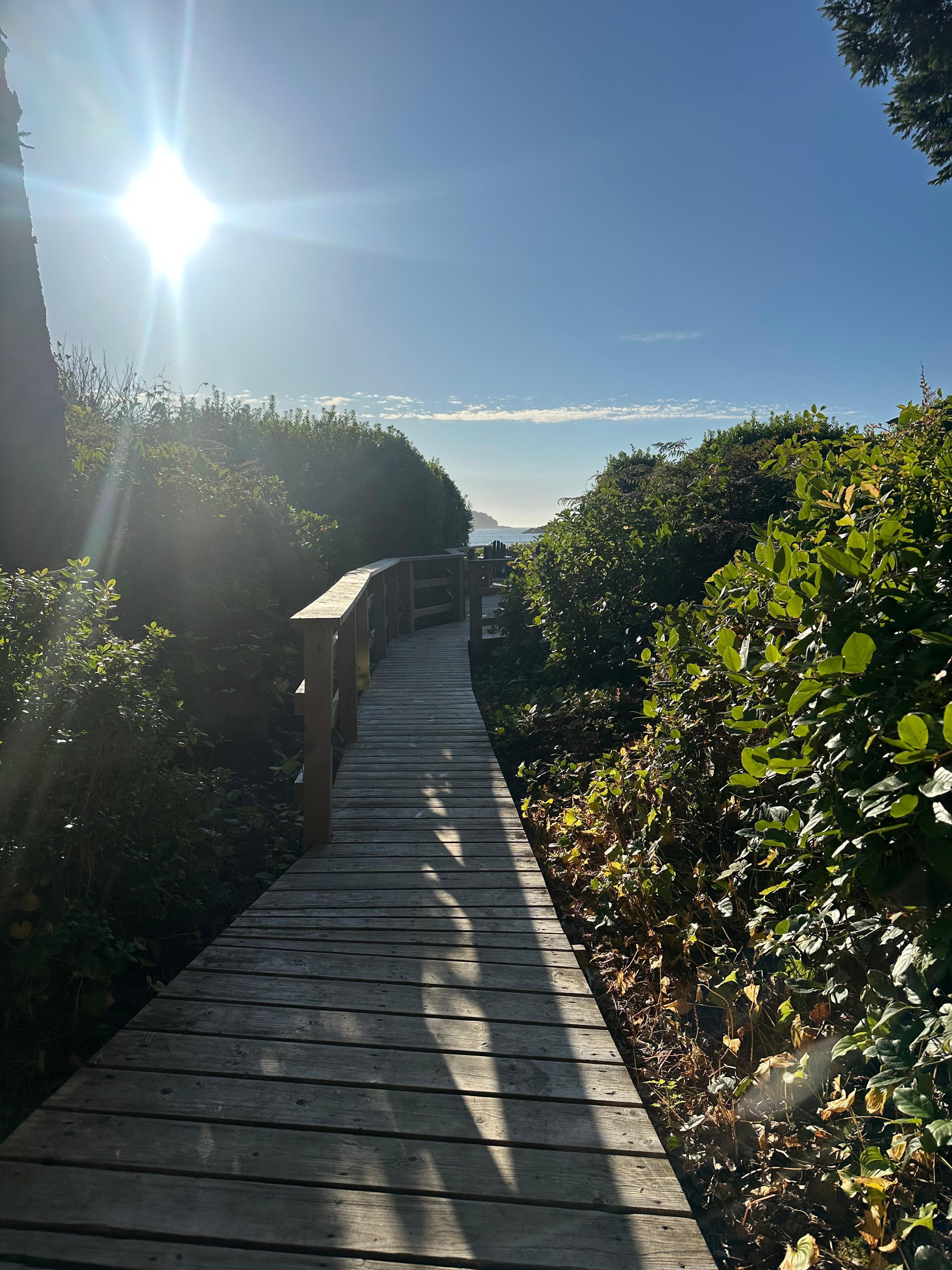 Walkway from house to beach