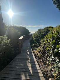 Walkway from house to beach