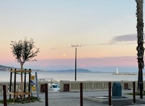 La Ciotat harbor as full moon was riding!
