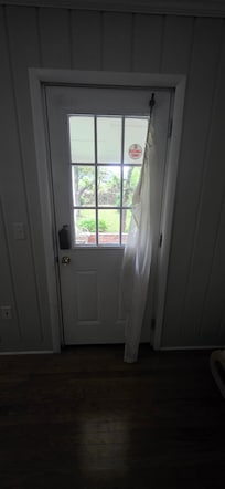 As soon as we walked in the house, the drape fell off. I gently touched the shower head to tilt it down, and it fell out of the wall