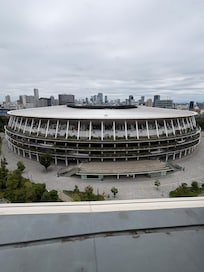 Wunderbare Aussicht vom Top Roof des Hotels