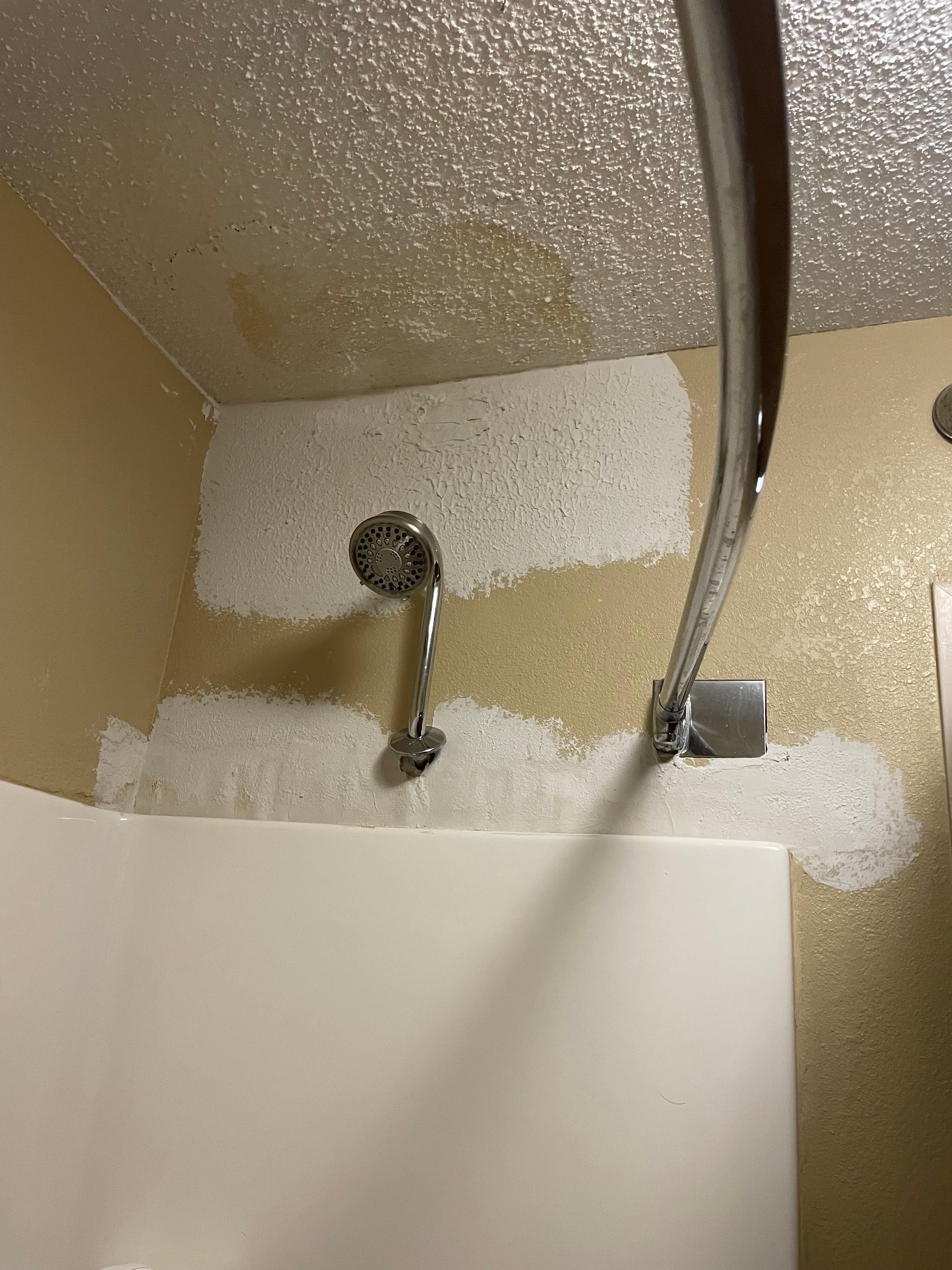 Drywall repair from a leak above