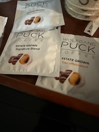 ok coffee and machine with fridge and microwave