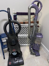 Our closet had dirty vacuums and dirty stuff on shelves