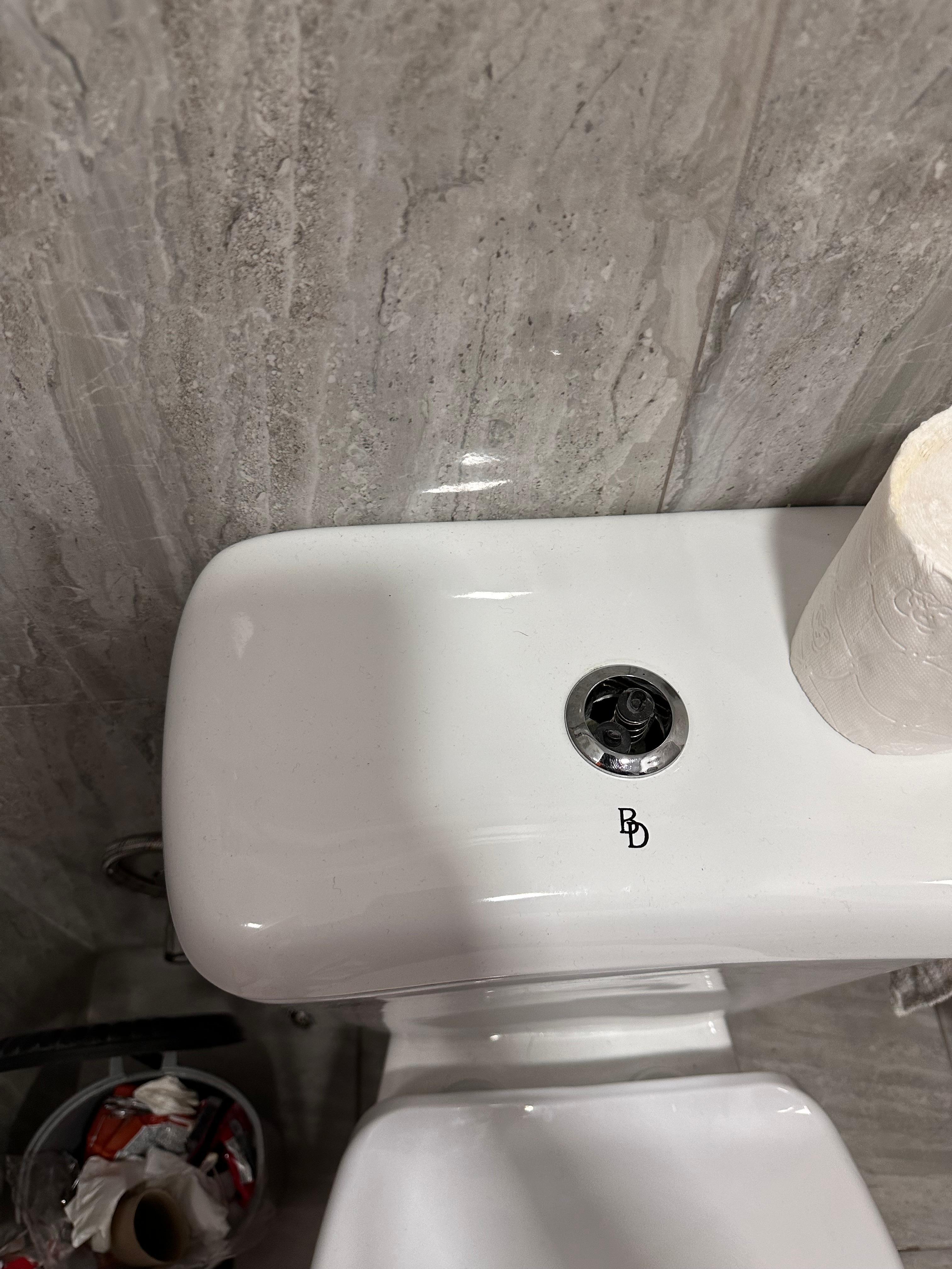 Brokend toilet button