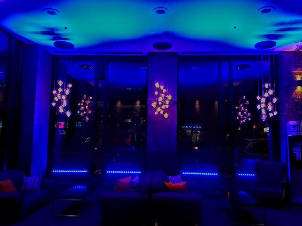 Lobby at night