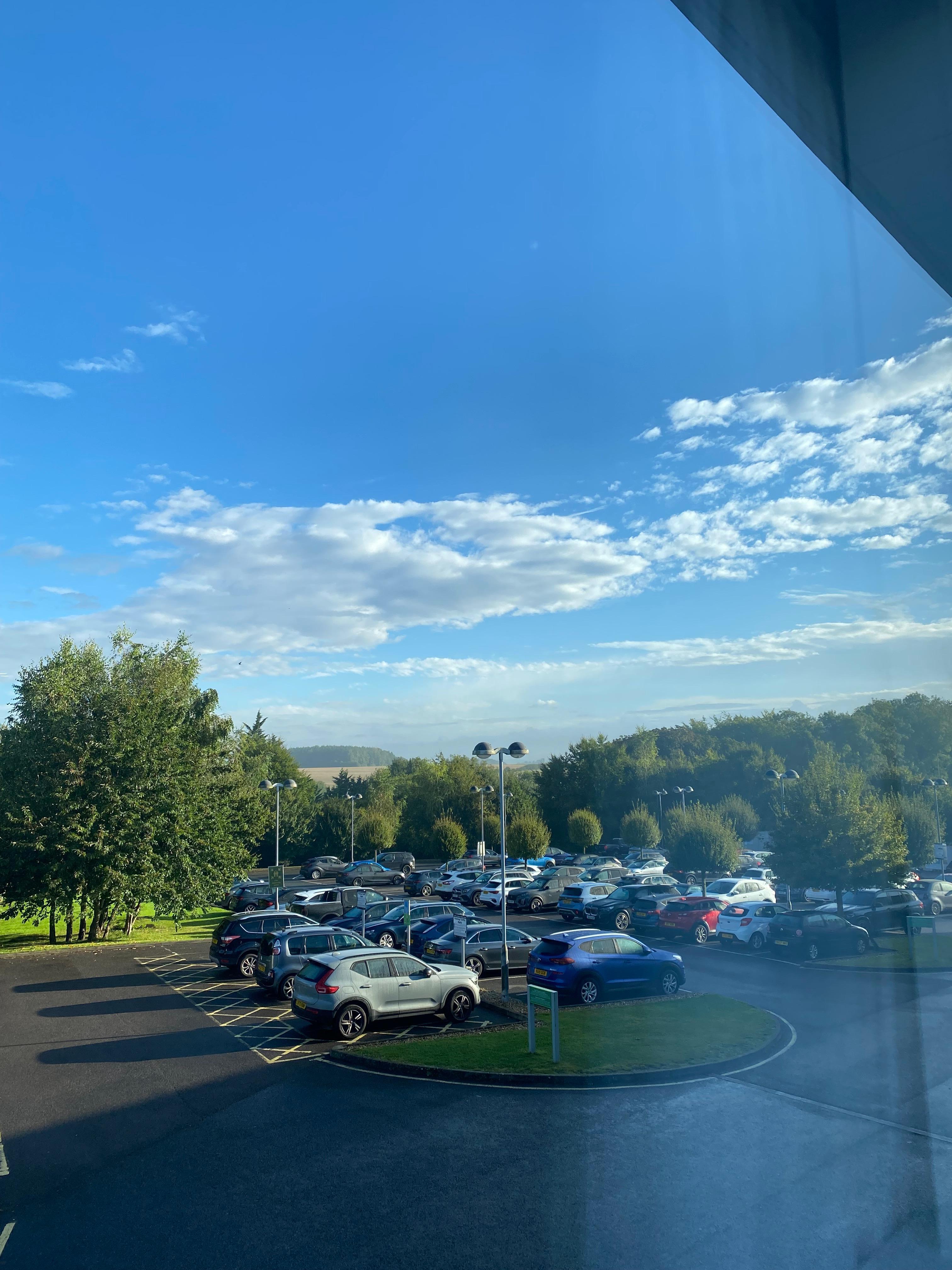 View of car park from our room. 