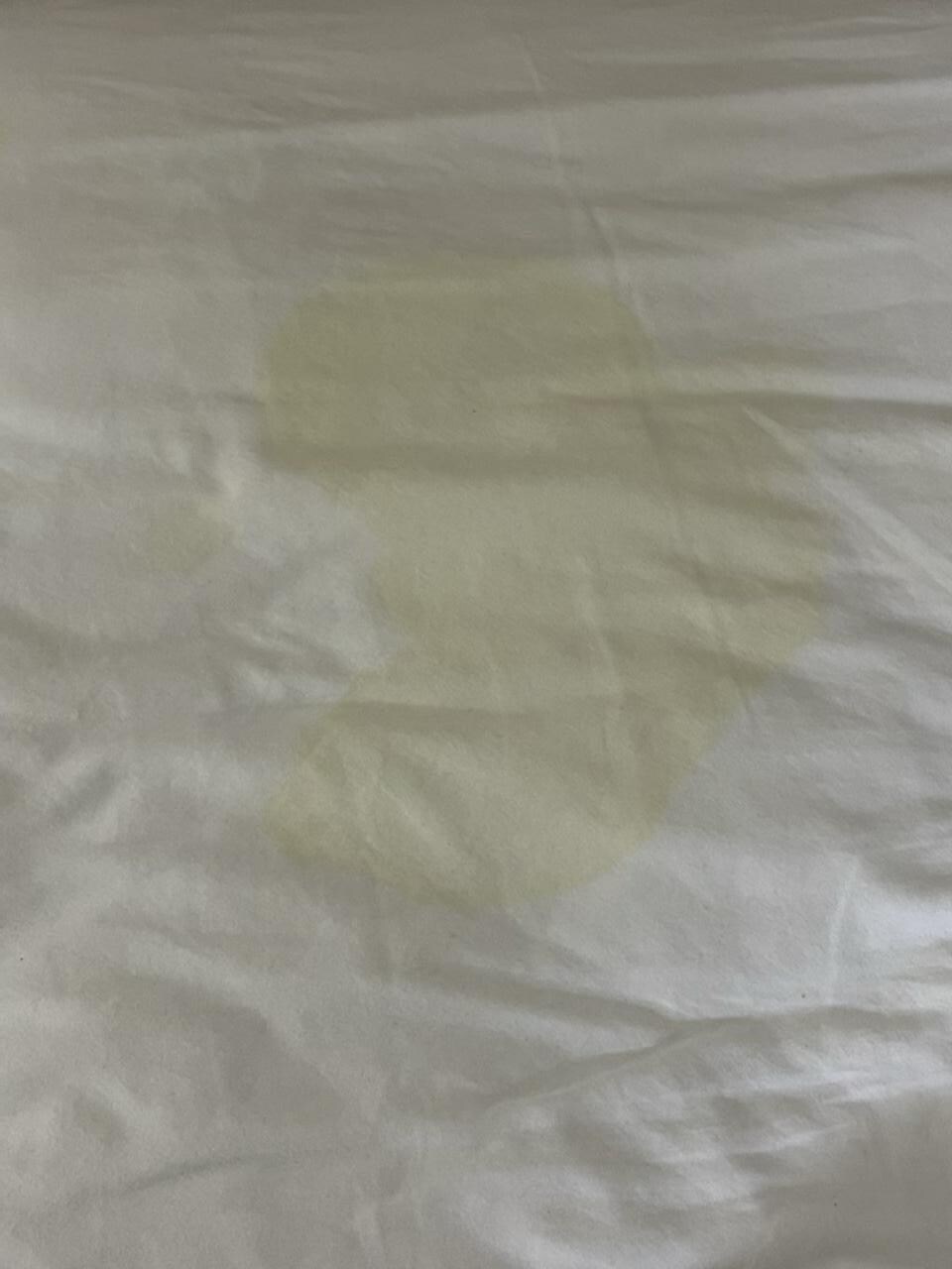 Dirty sheets on the other bed