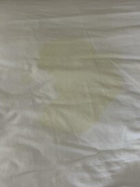 Dirty sheets on the other bed