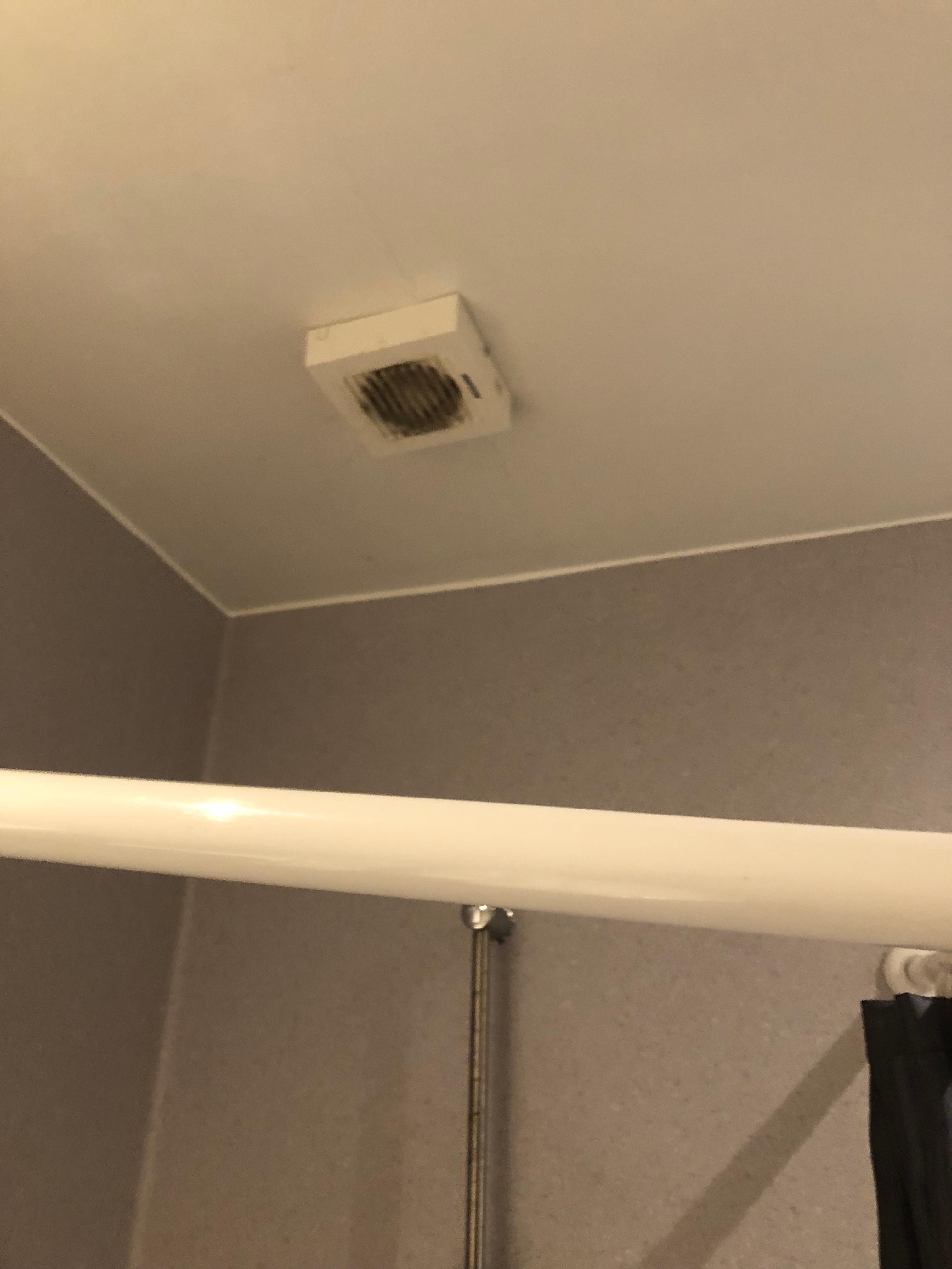 The fan in bathroom 