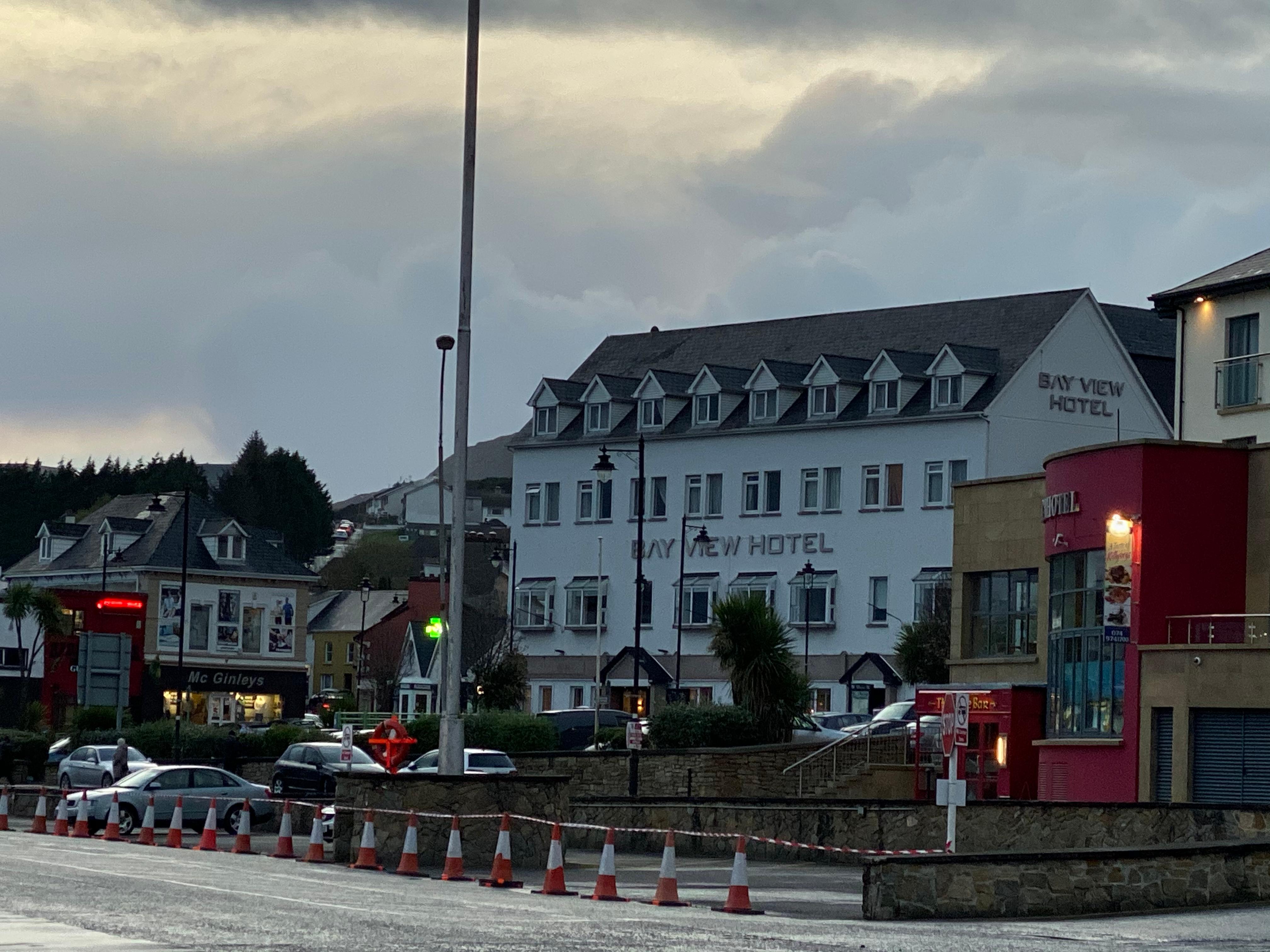 View of hotel from harbor 