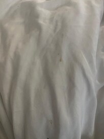 Stains on bedding