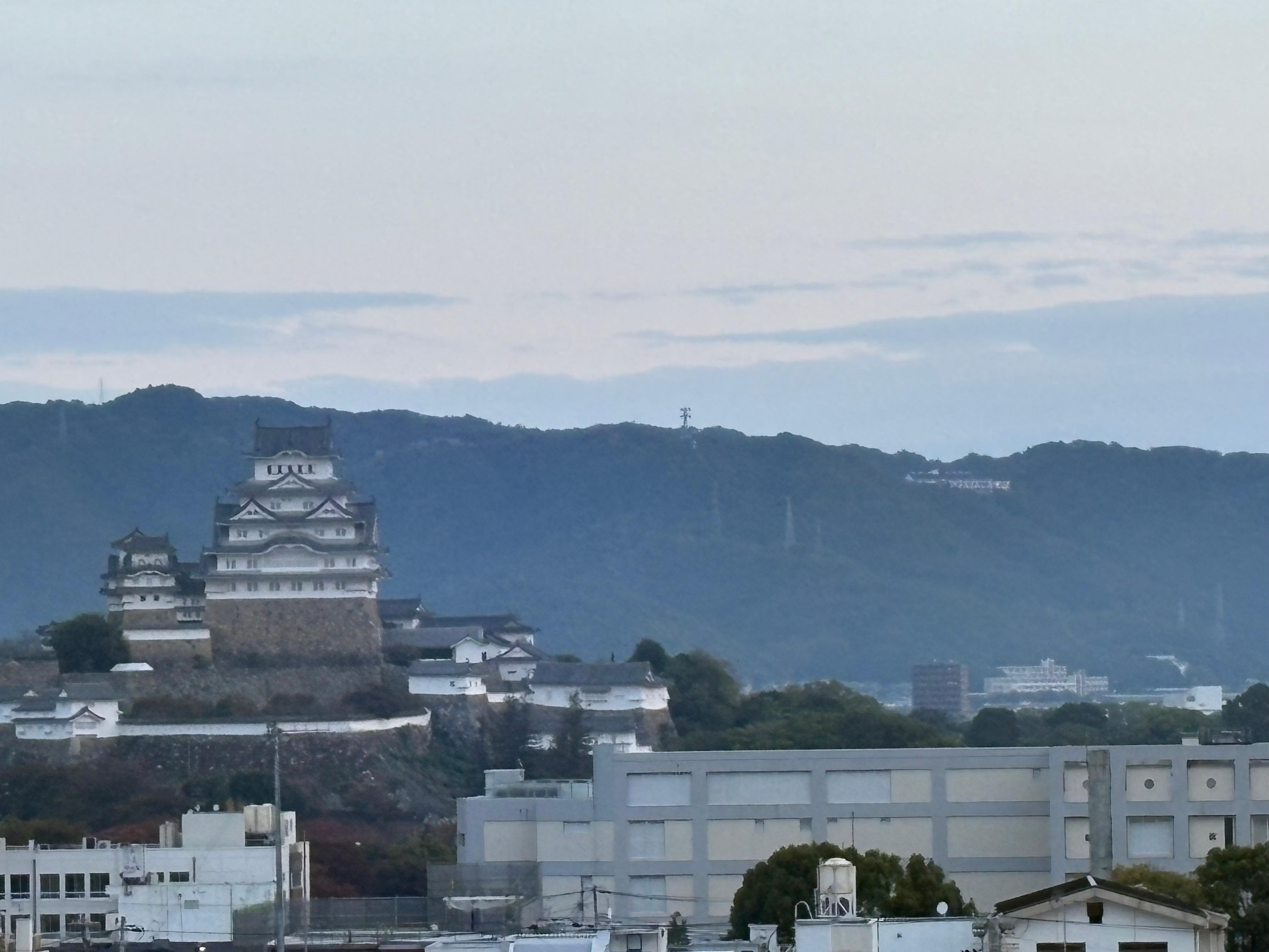 部屋から見た姫路城