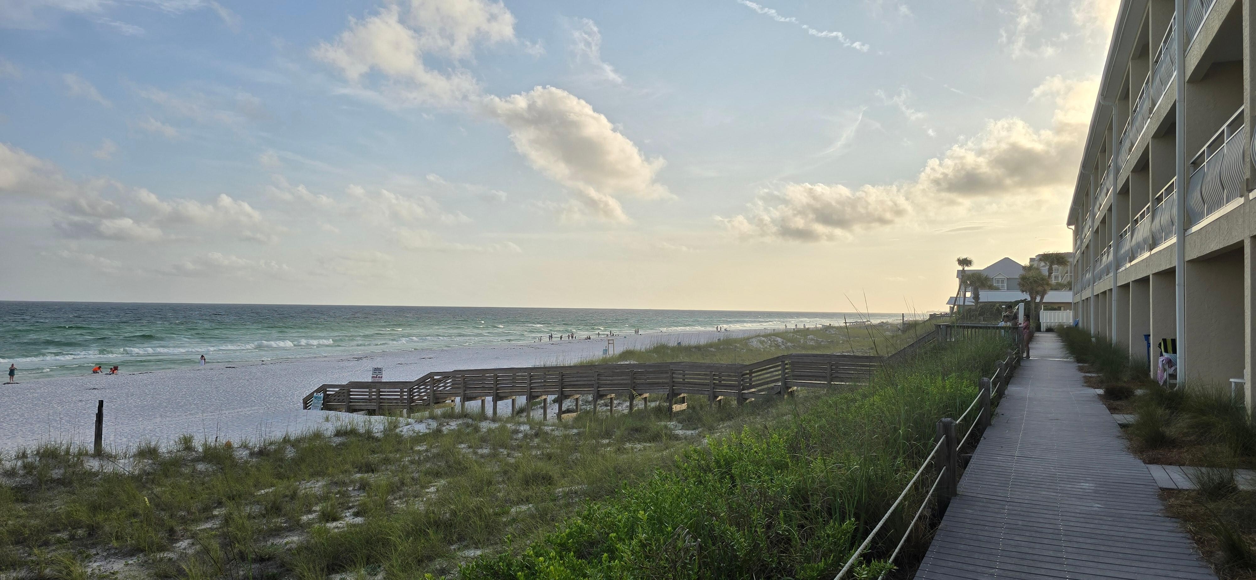 Walk to the beach.