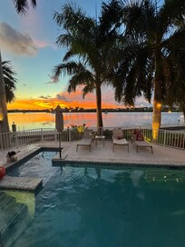 Sunset from pool.