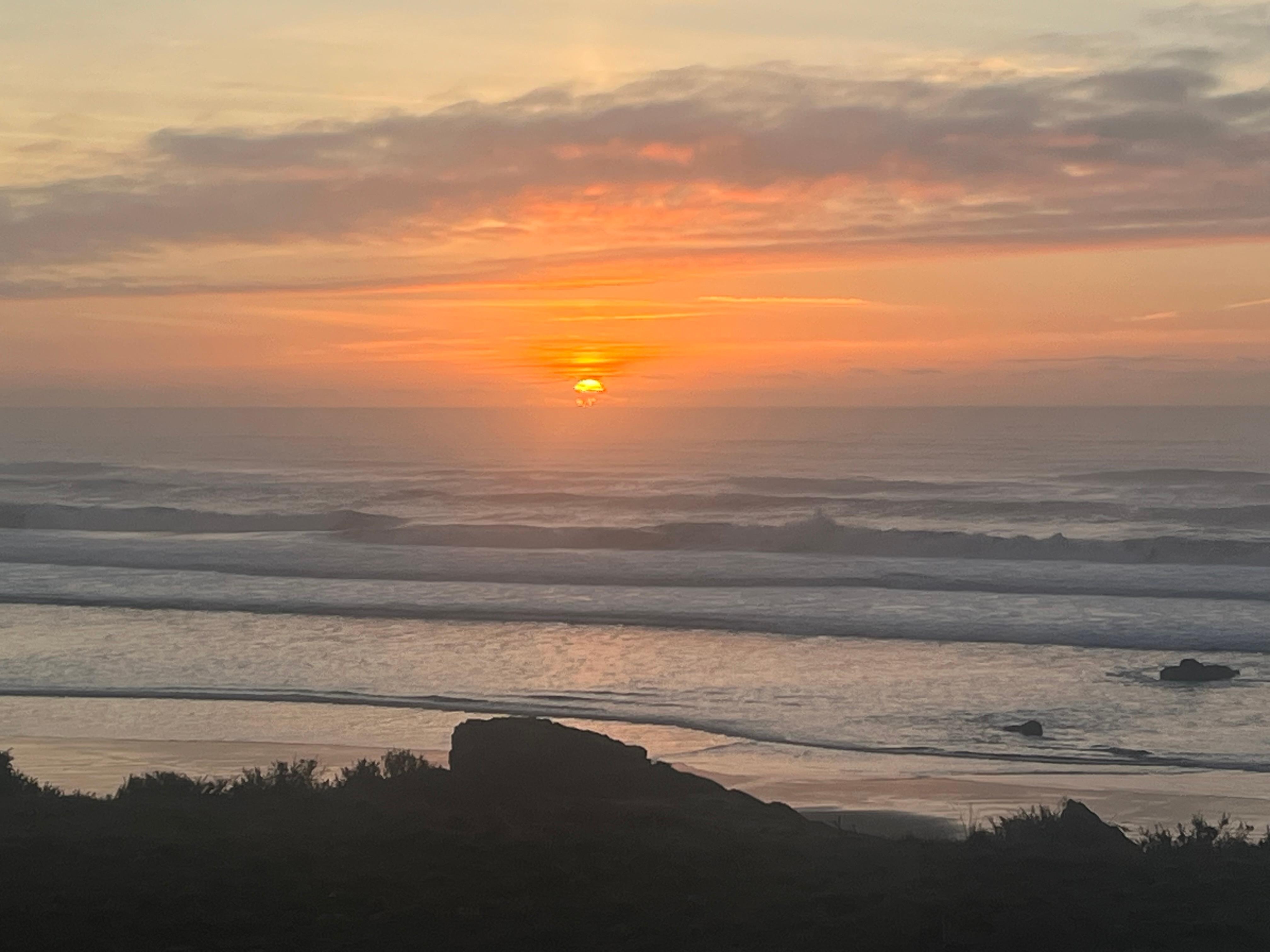 A rare commodity in a house: sunrise and sunset views.