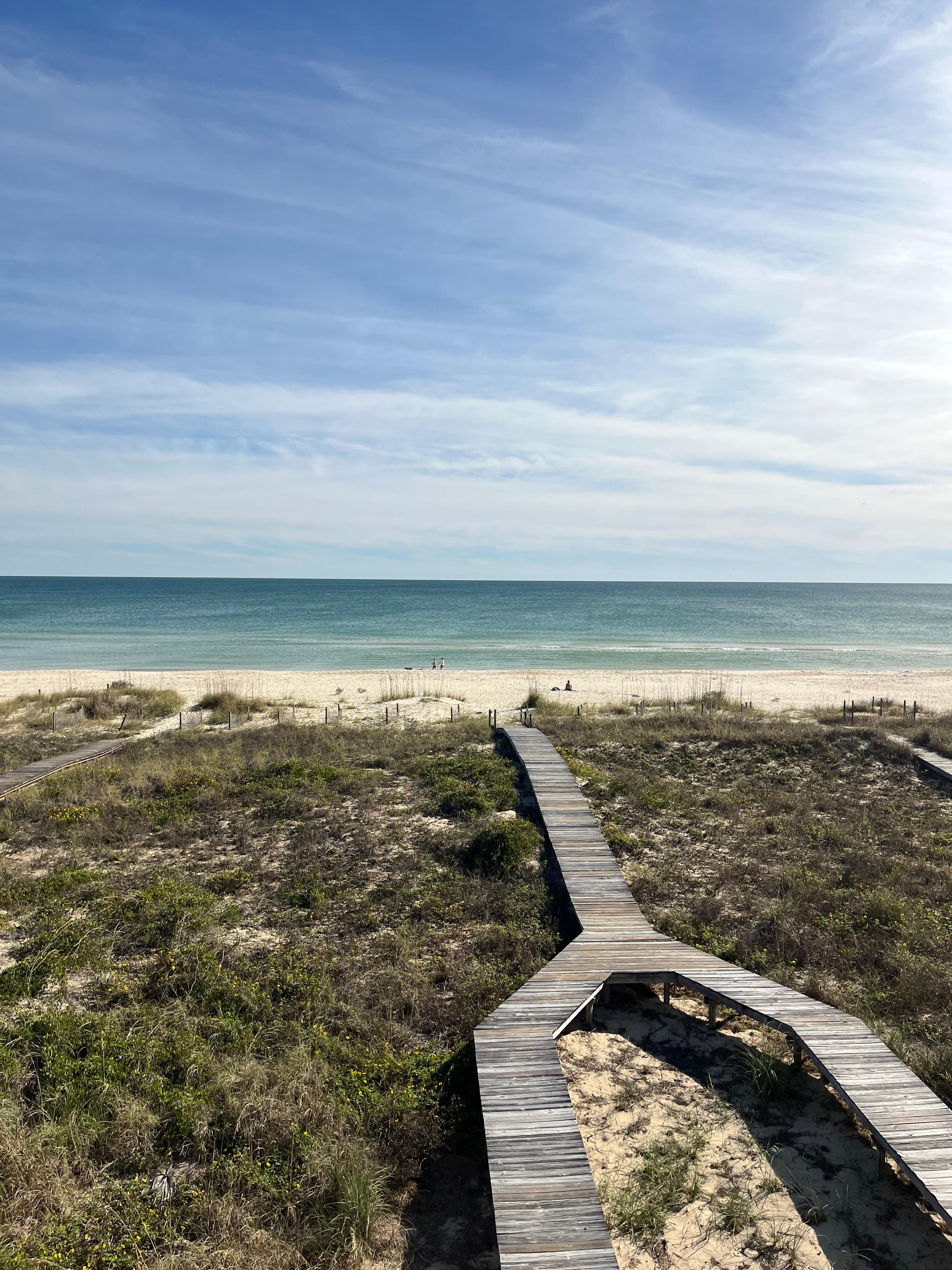 View from upper deck/balcony. 