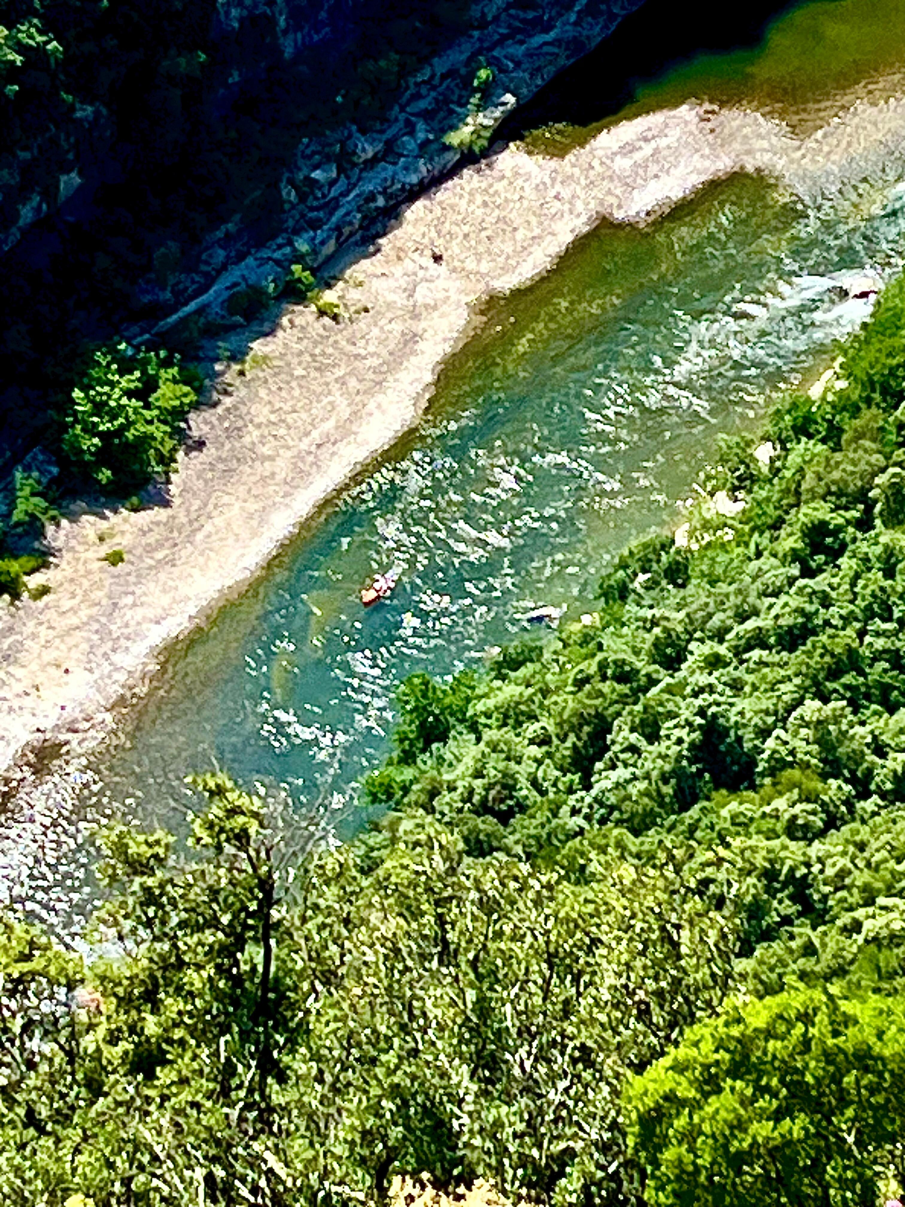The Ardéche from above; view from the rim of the gorge