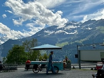 At the train stop-literally beautiful everywhere!