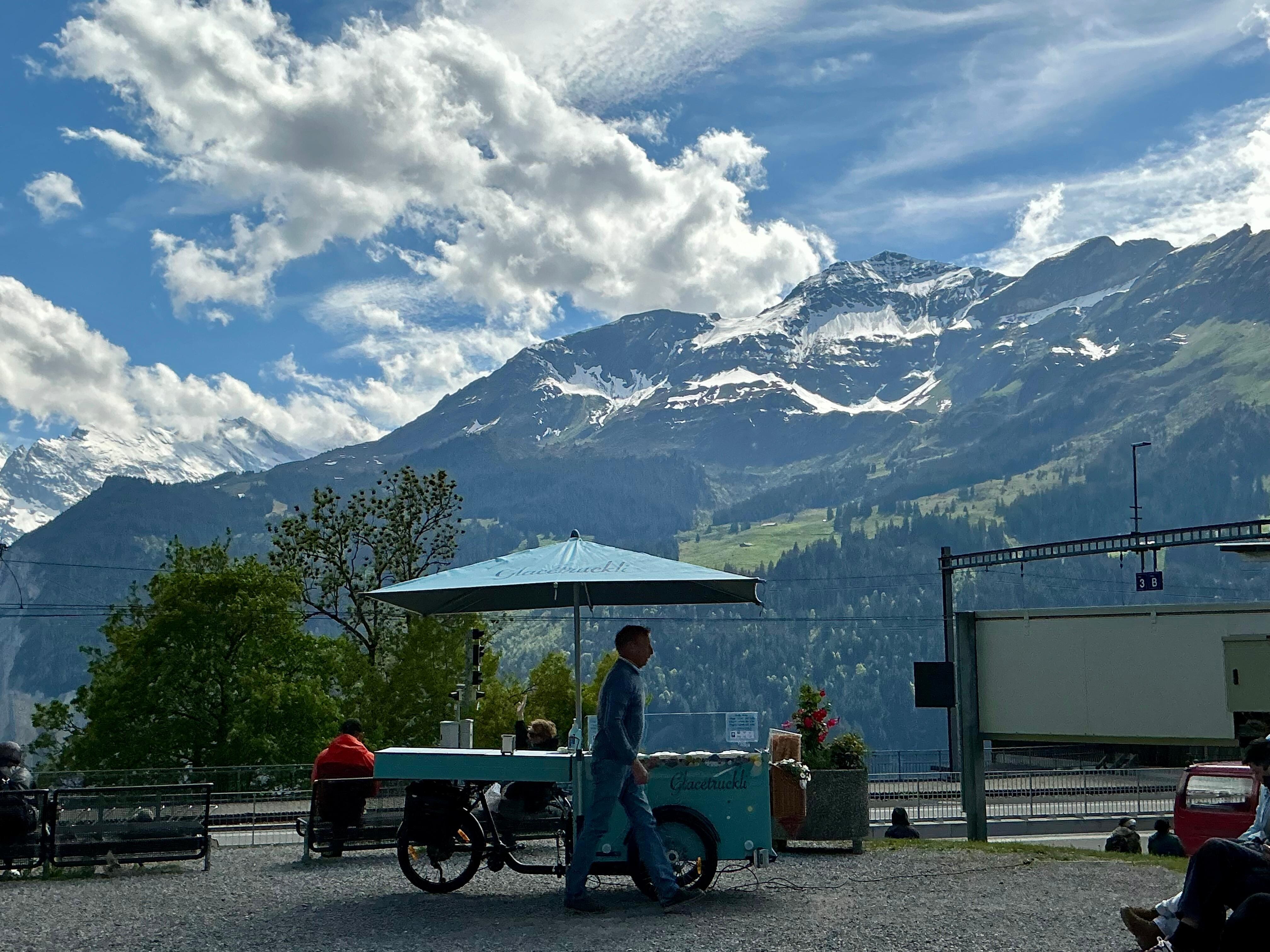 At the train stop-literally beautiful everywhere! 