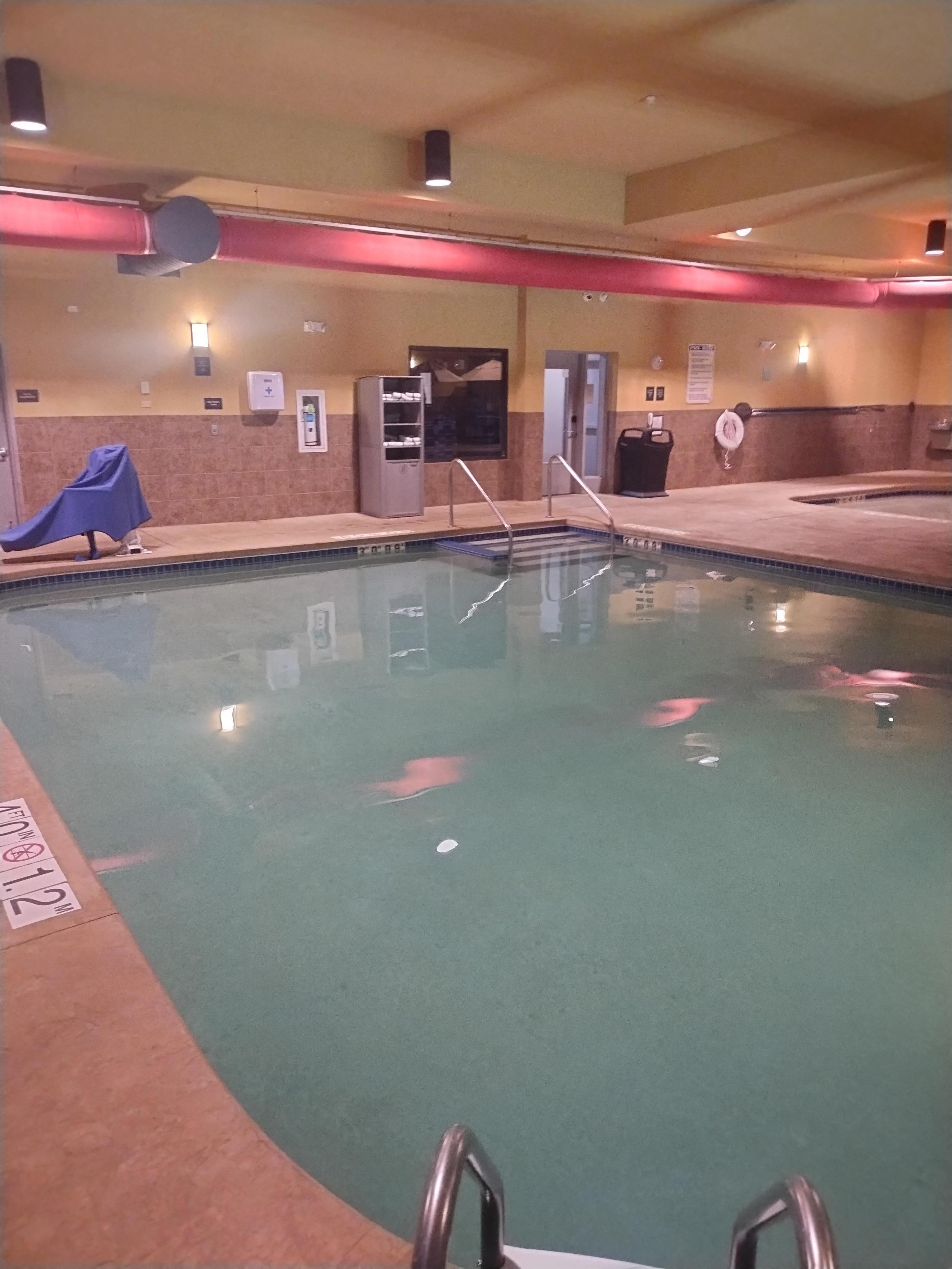 The pool was dirty n no chlorine I'm sure. Had mold along the side