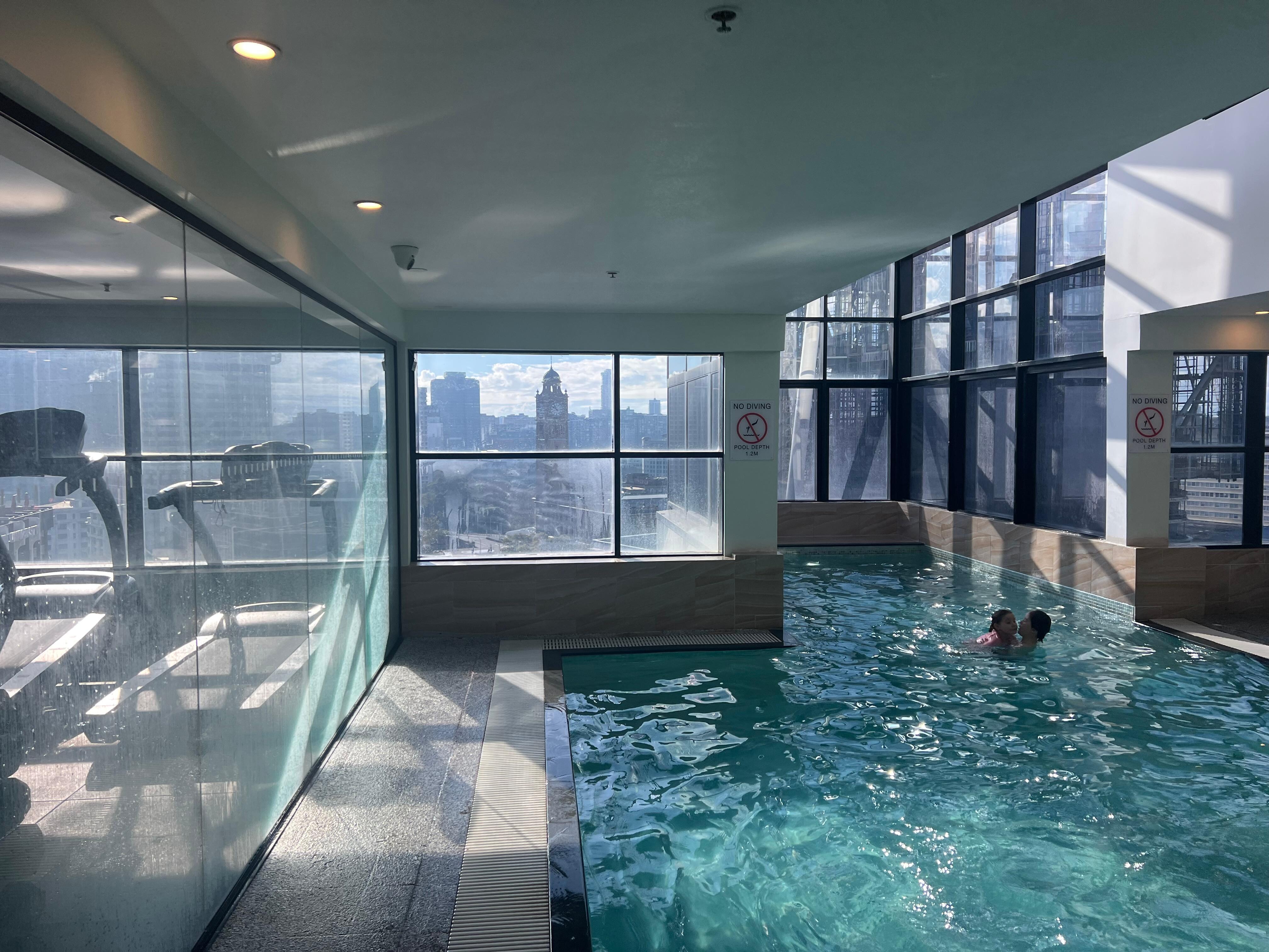 Rooftop indoor pool