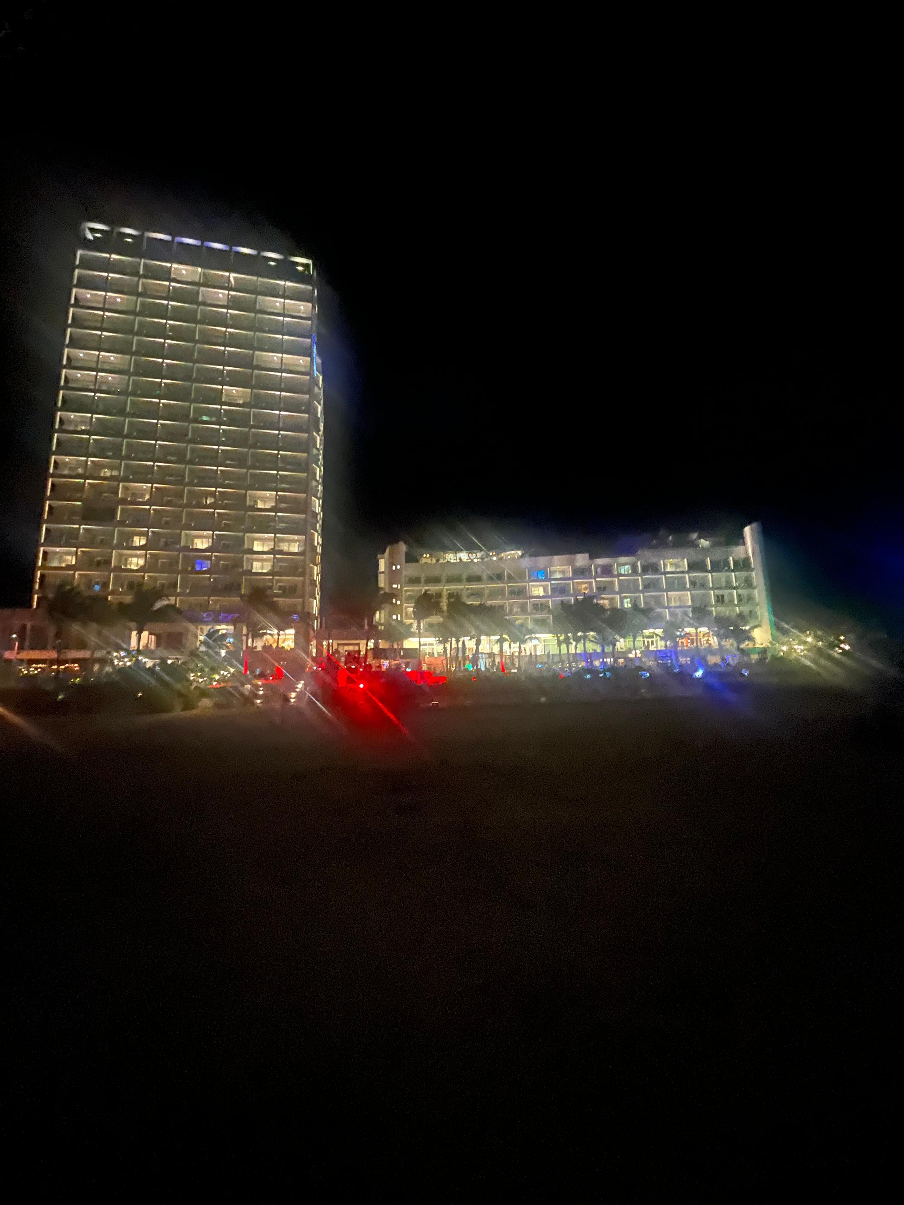 I was on the beach looking at the hotel 