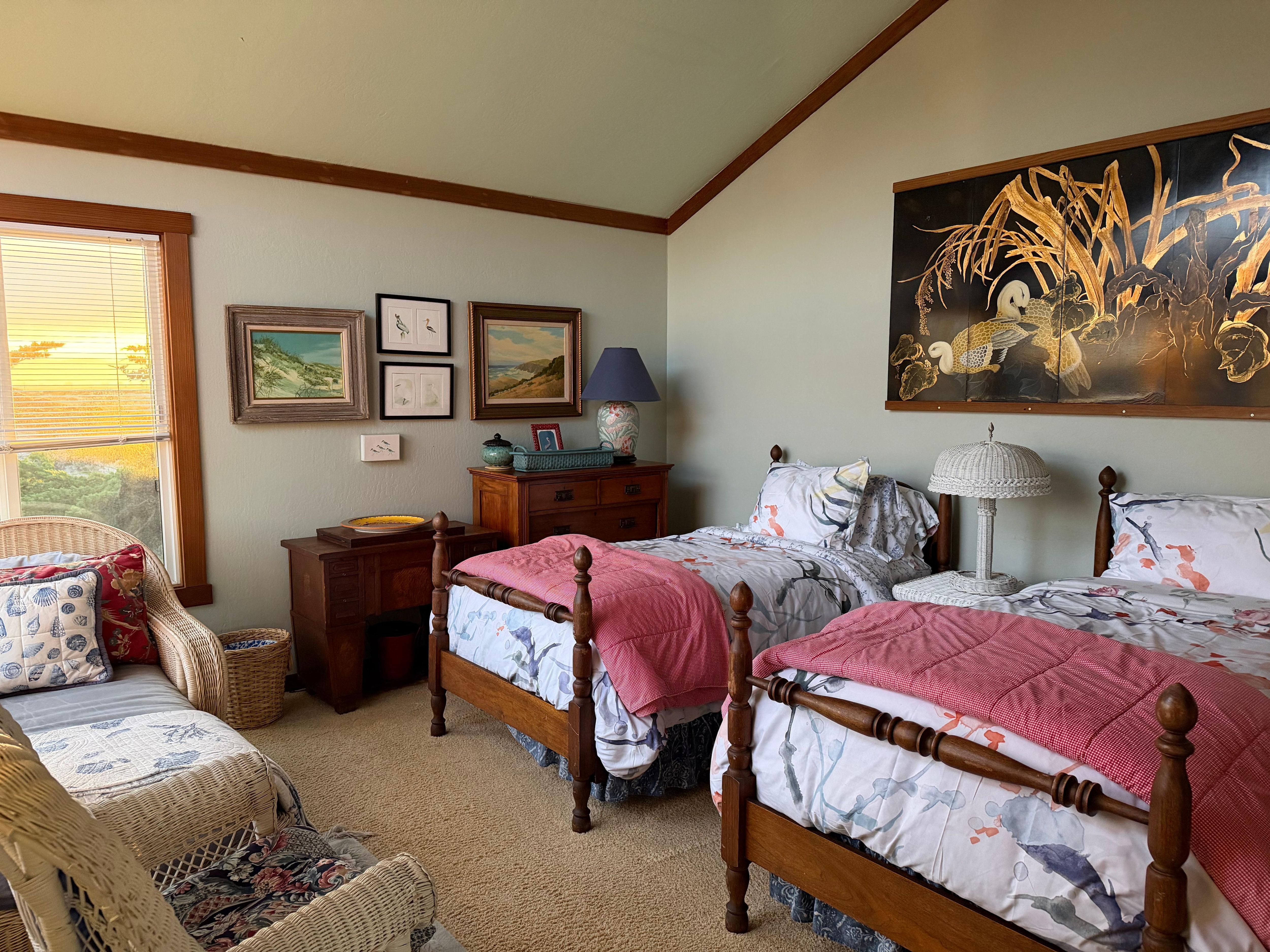 The upper-level bedroom